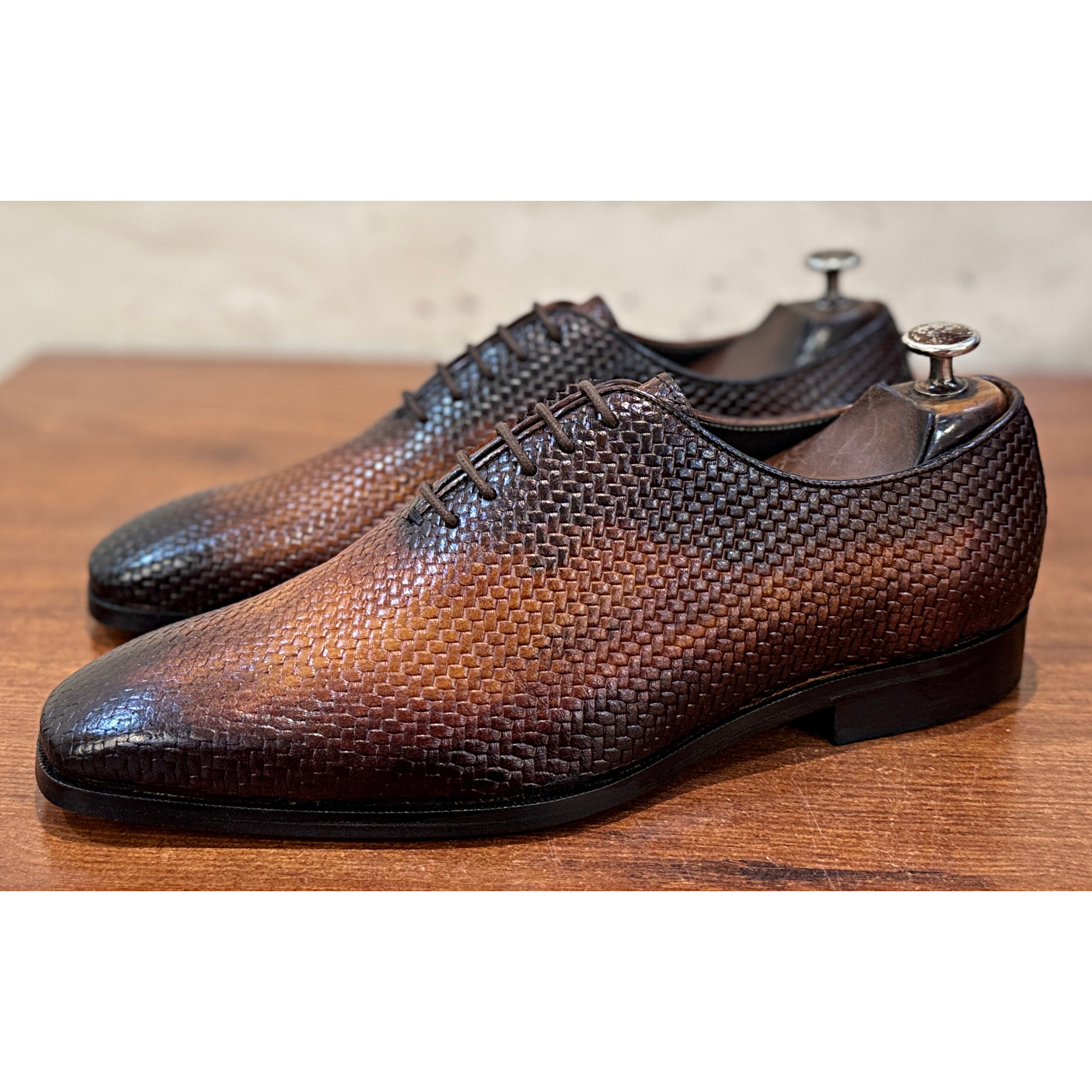 Imperial Woven Derby – Cognac Brown