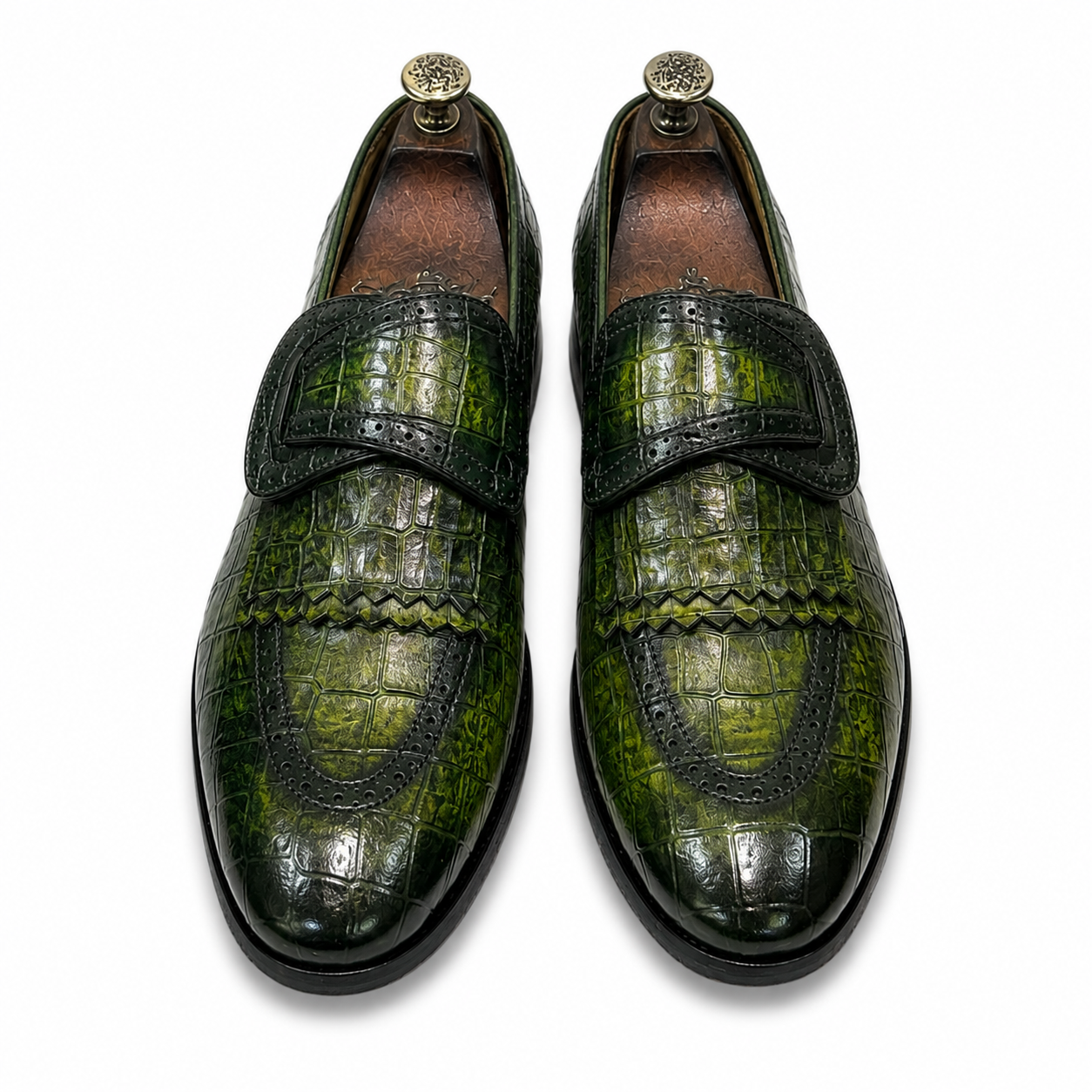 Emerald Croco Butterfly Loafer