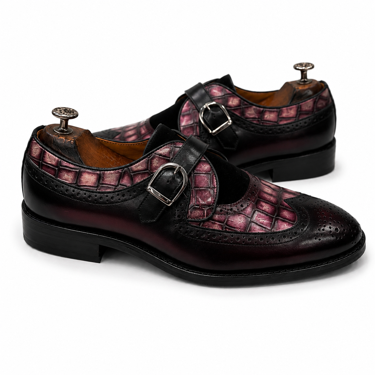 The Mayfair Noir Croc Monk