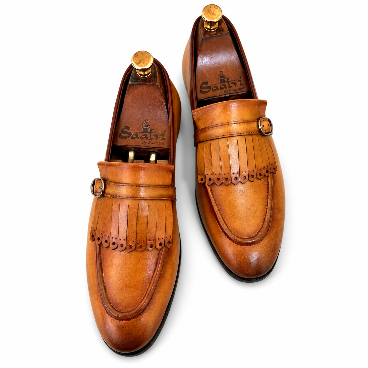 Tan Loafers With Fringes