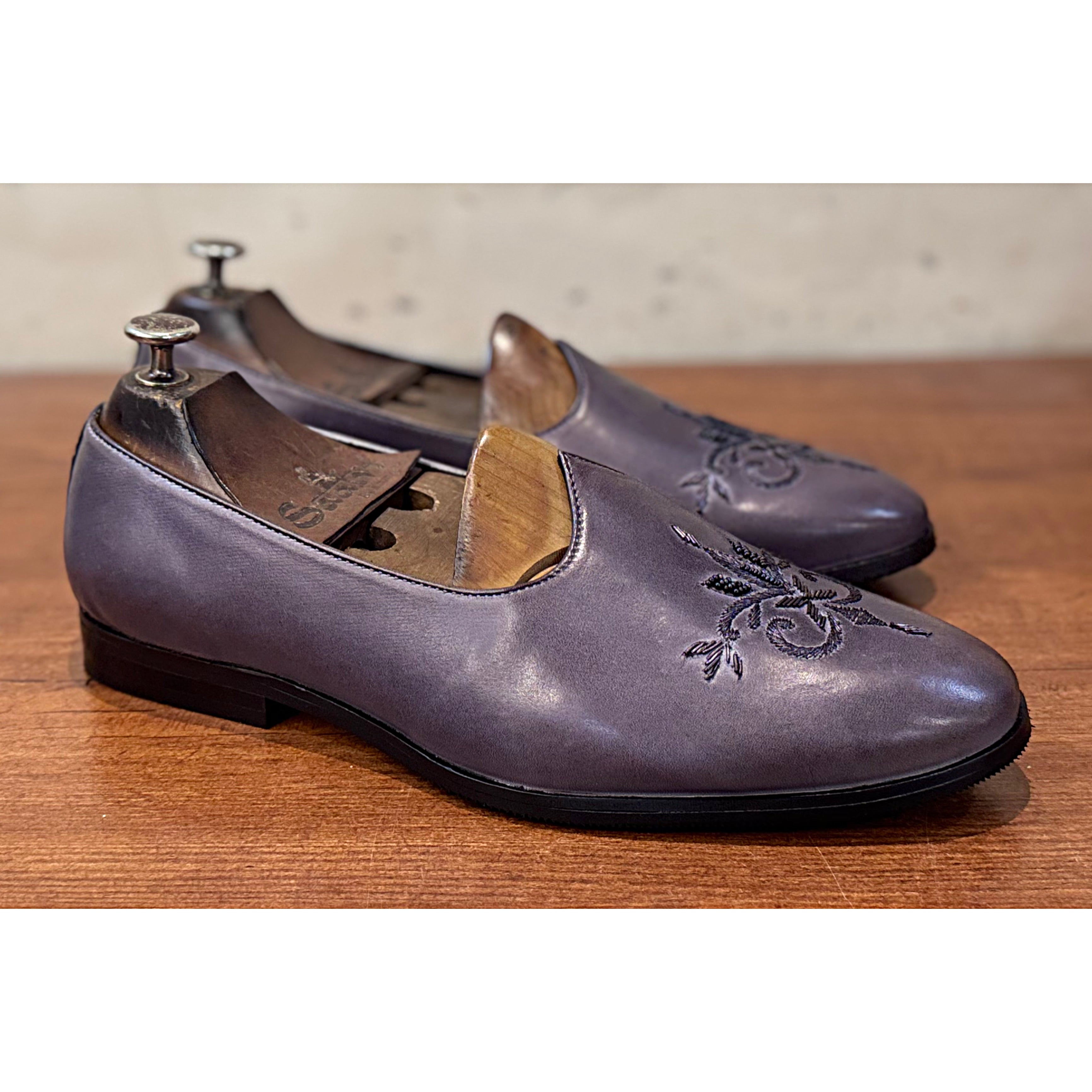 Grey Jalsa Embroidery Flower