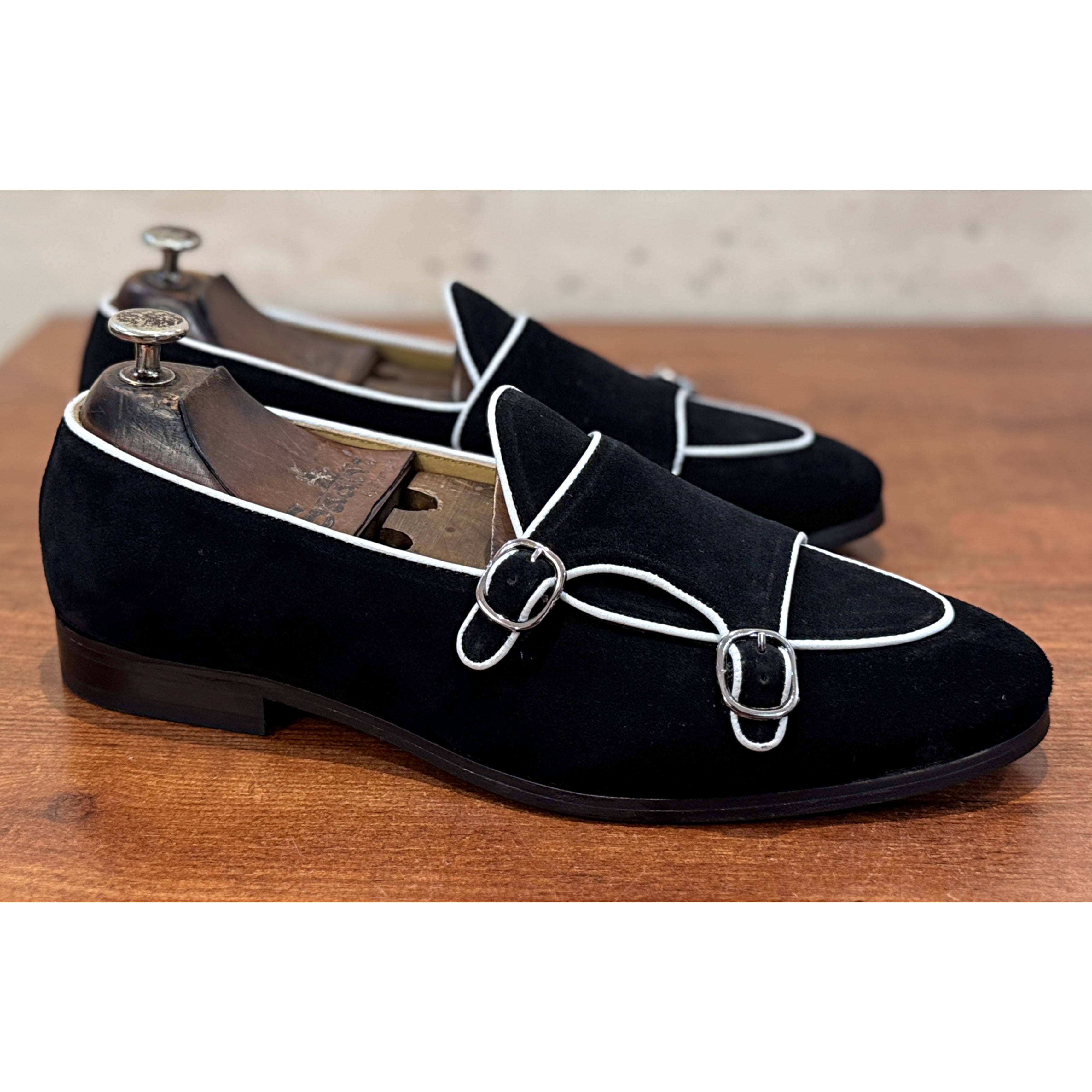 Obsidian Black Belgian Monk Straps
