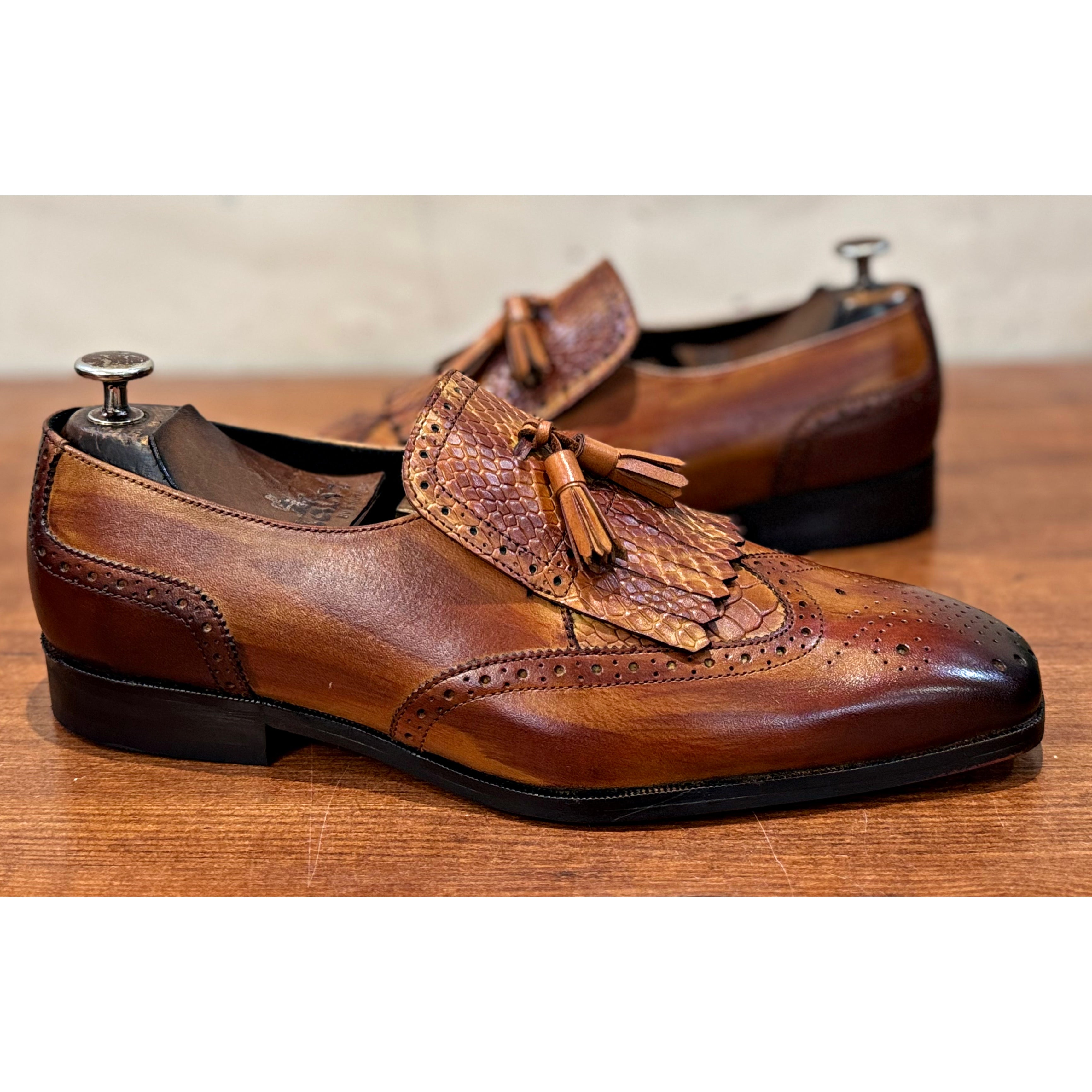 Regal Python Tassel Loafers