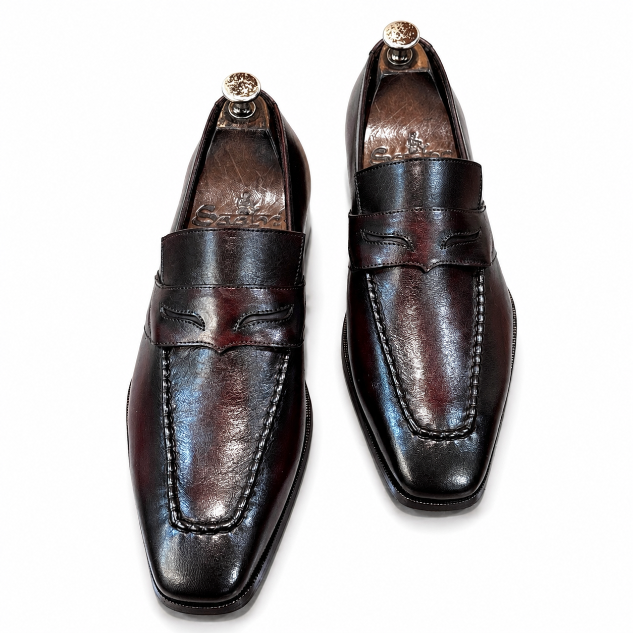 The Lorenzo TOBACCO Loafer – Handmade Leather Penny Loafers