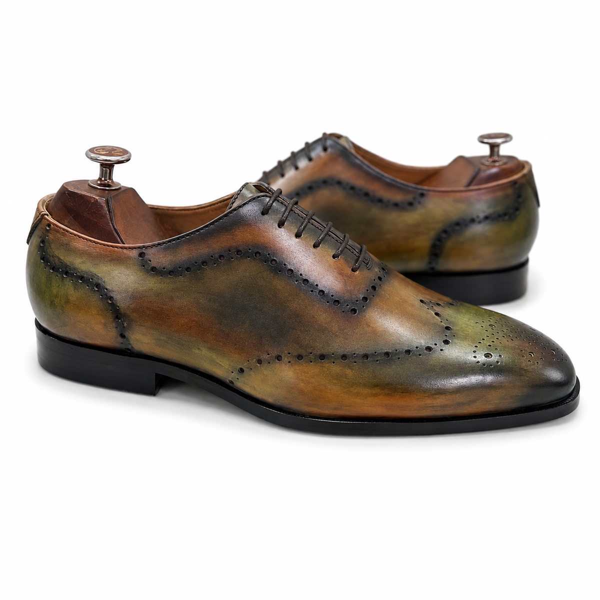Auric Patina Wholecut Oxfords