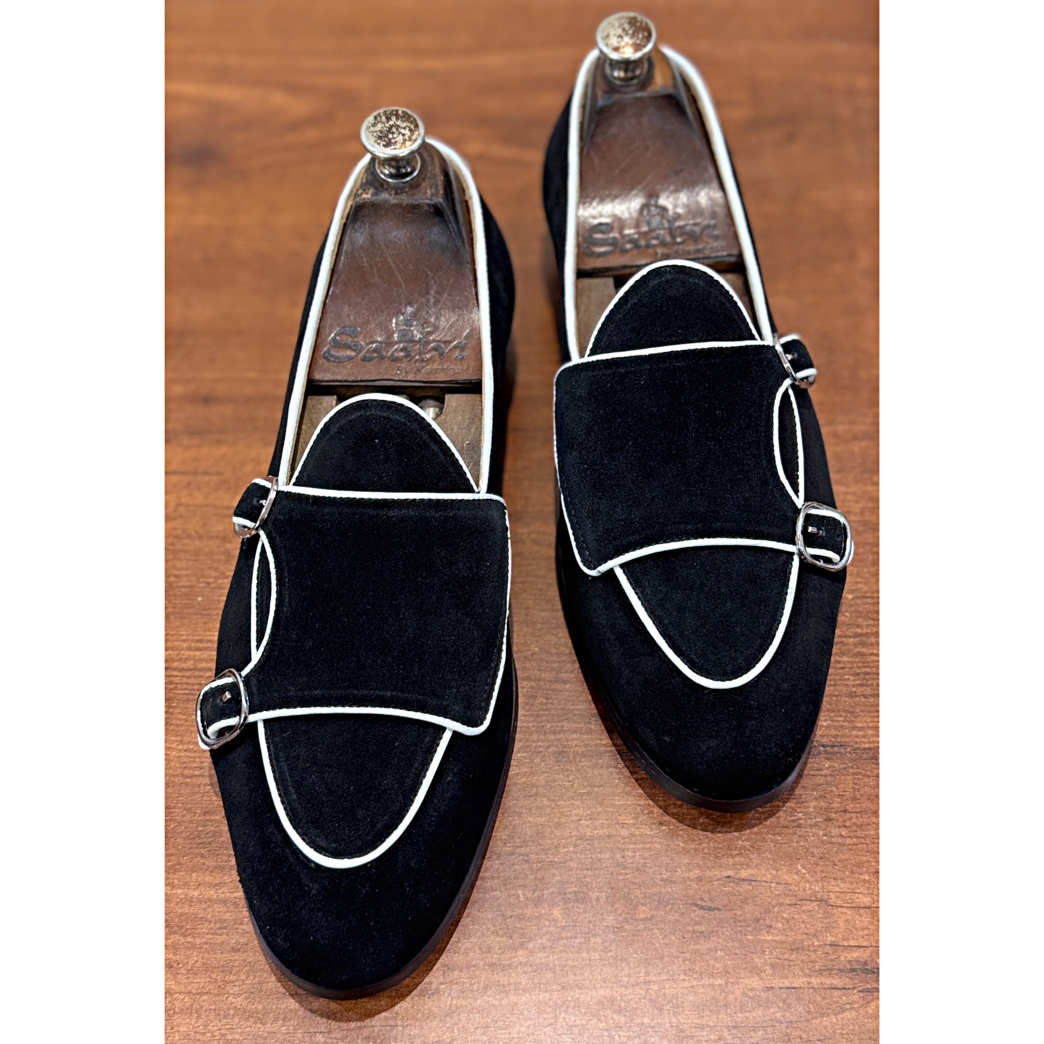 Obsidian Black Belgian Monk Straps