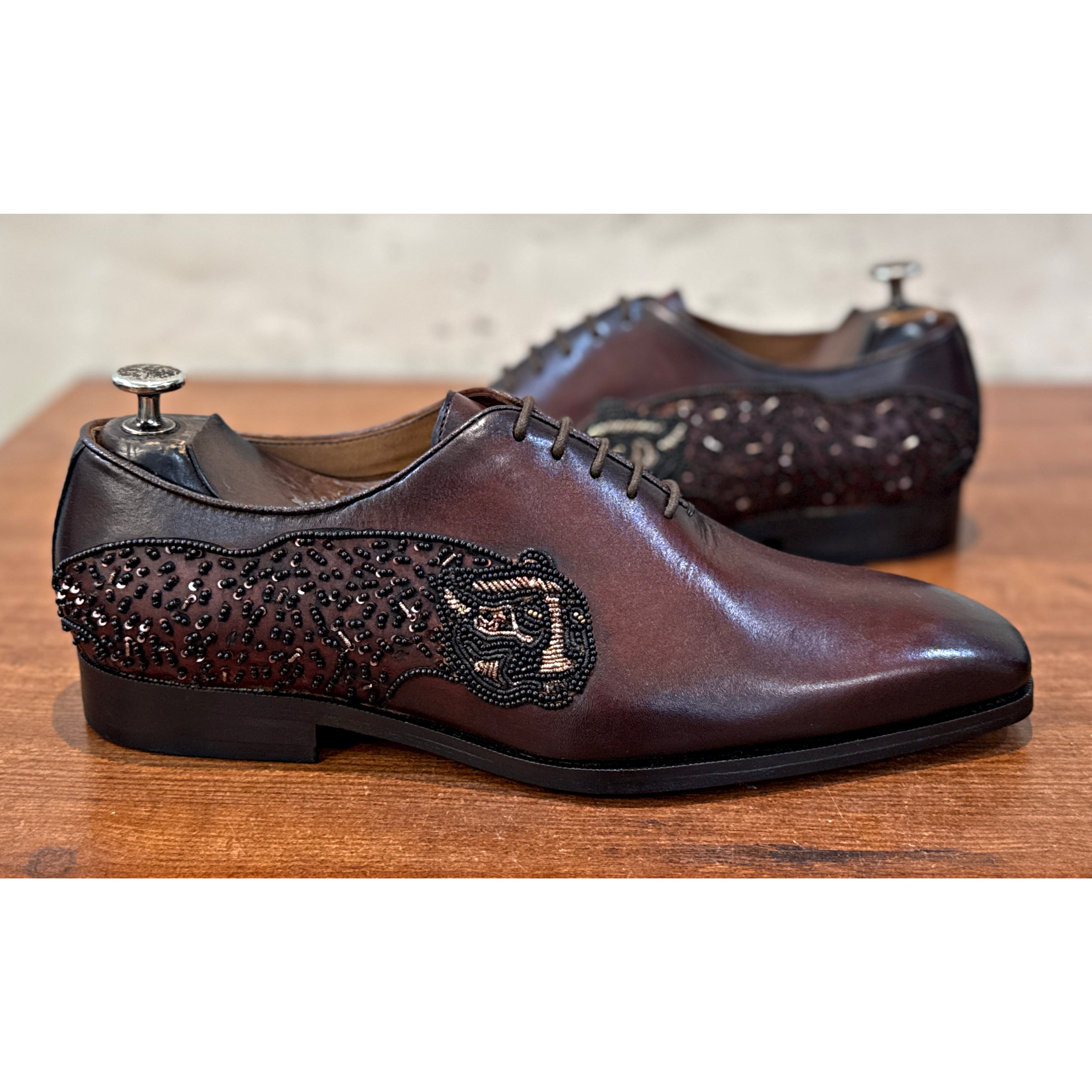 The Imperial Panther – Burgundy Luxury Leather Dress Shoes