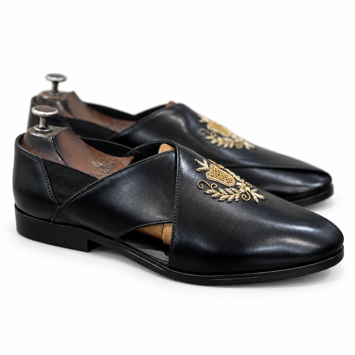 Dabka Peshawari Black