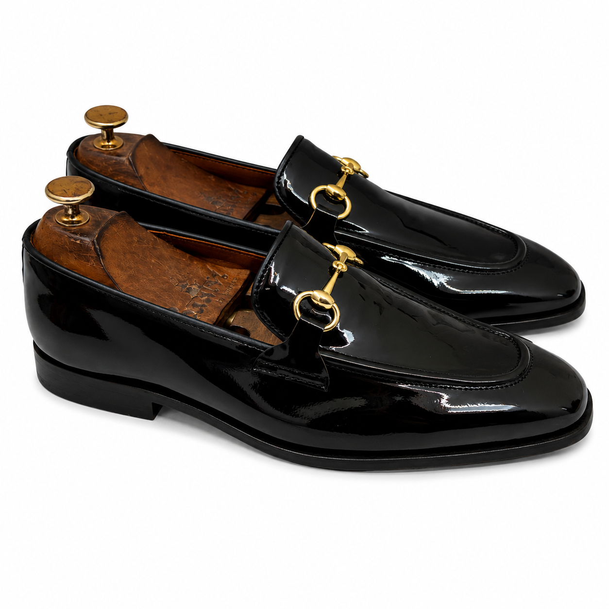 Black Patent Horsebit Loafers