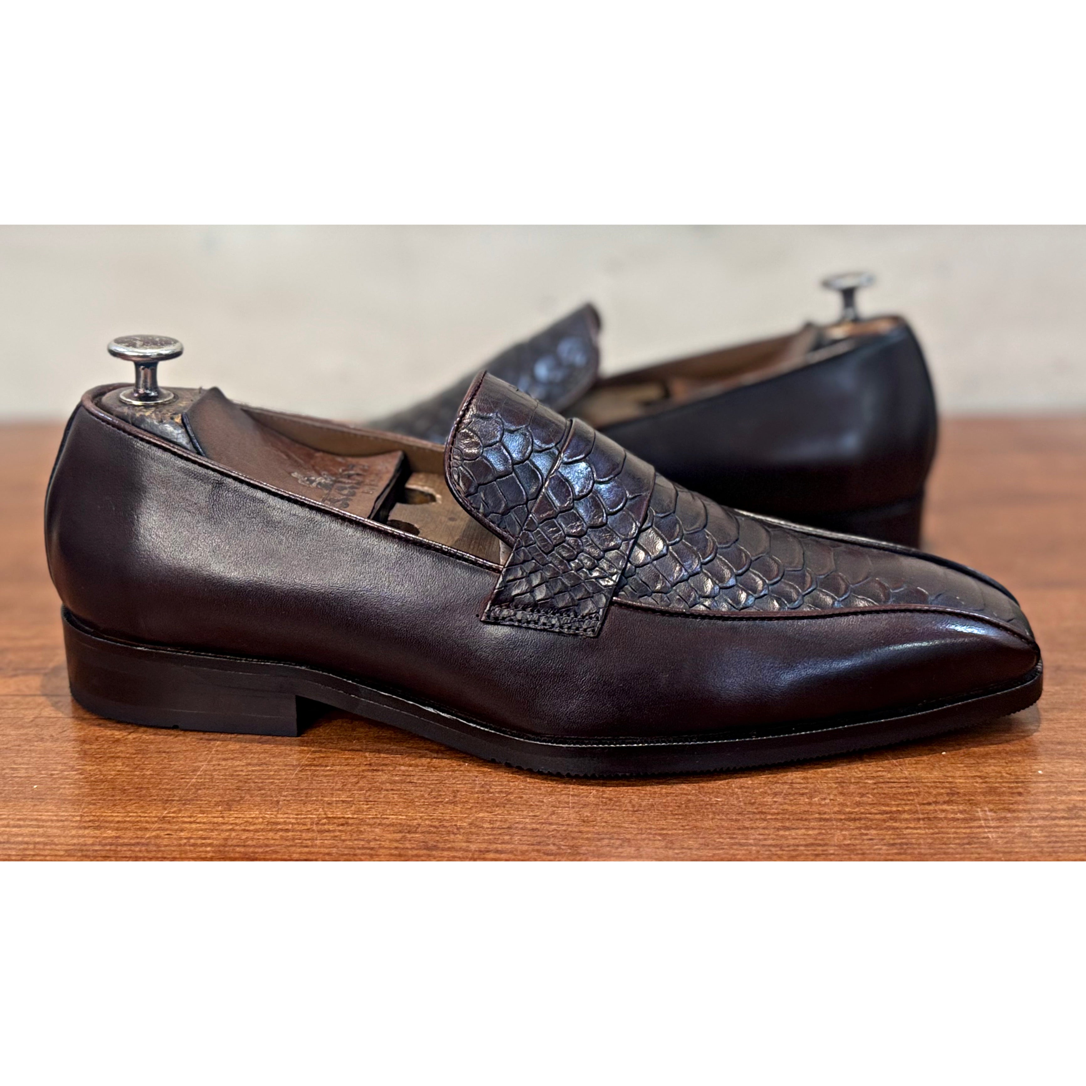 Vesper Lux - Python Embossed Loafers