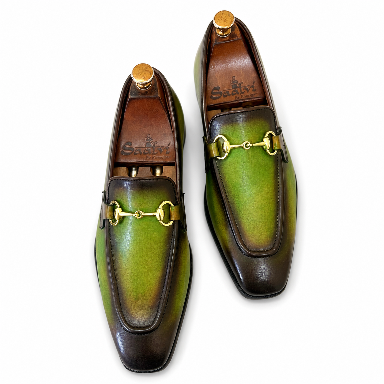 Horsebit Loafers Green Hand Finished