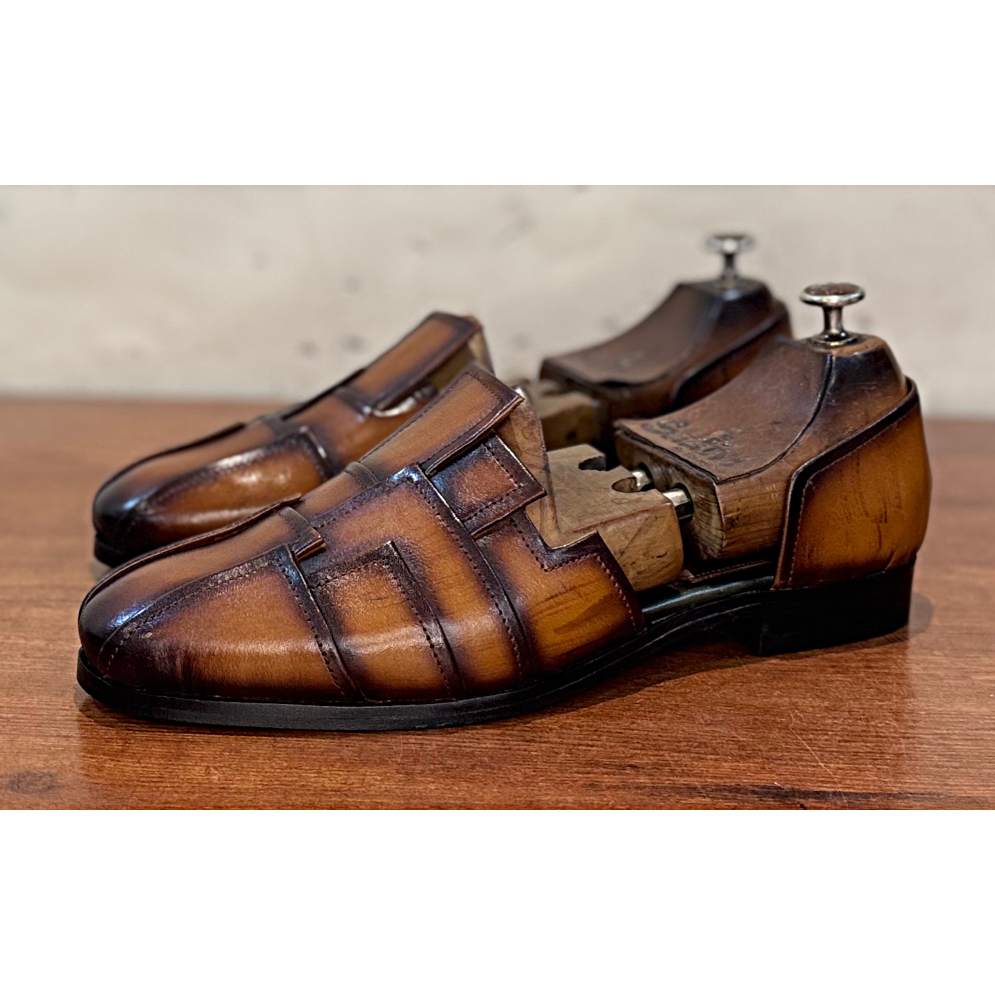 Zahen Sandals Hand Patina