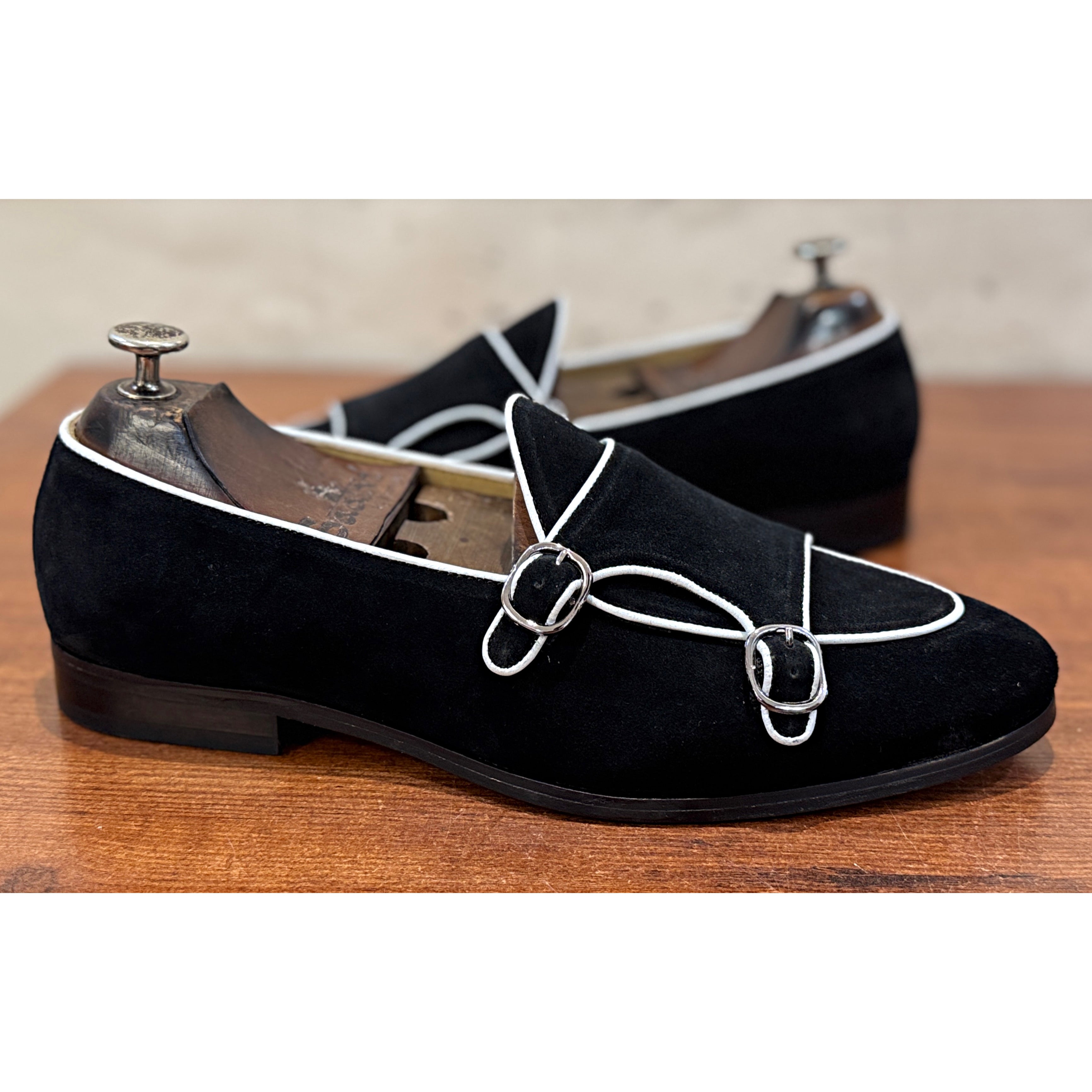 Obsidian Black Belgian Monk Straps