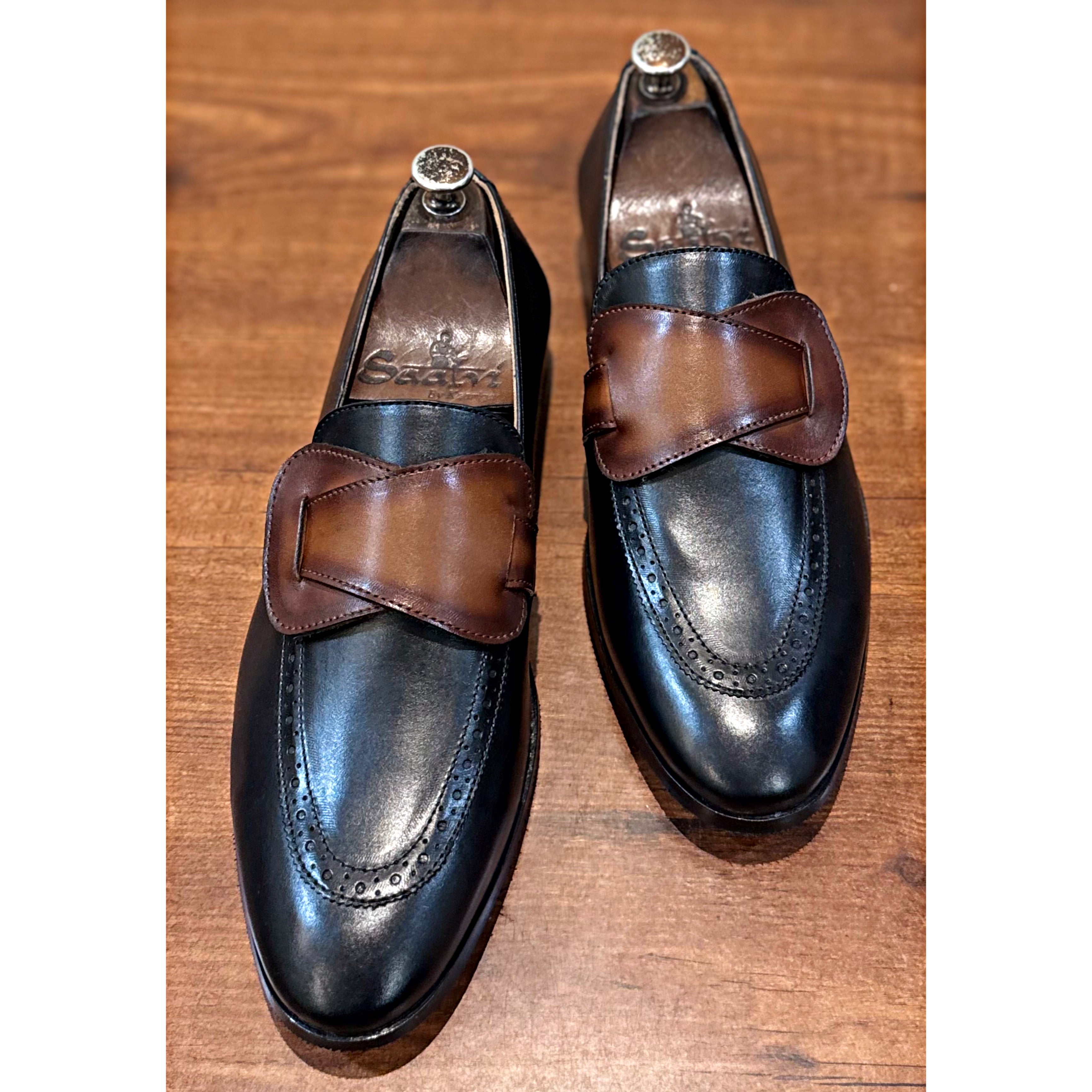 Butterfly Loafers Black & Tan