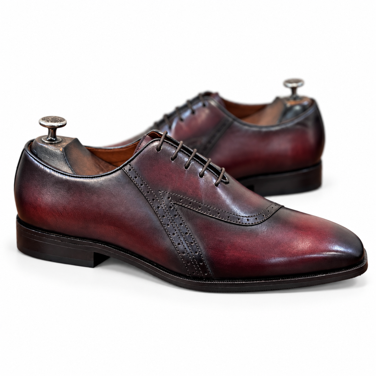Bailey Bordo Hand-Painted Leather Shoes