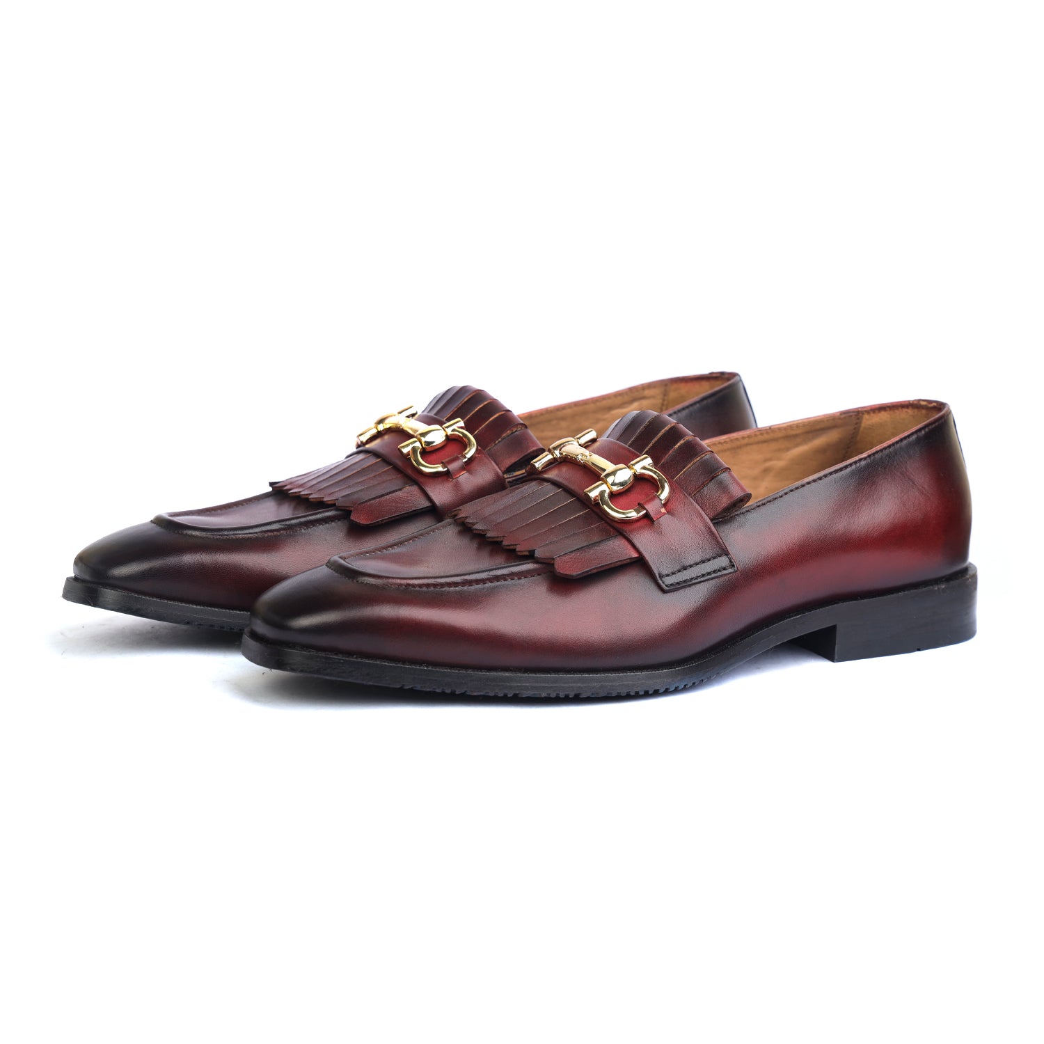 Horsebit Loafers With Fringes Brodo