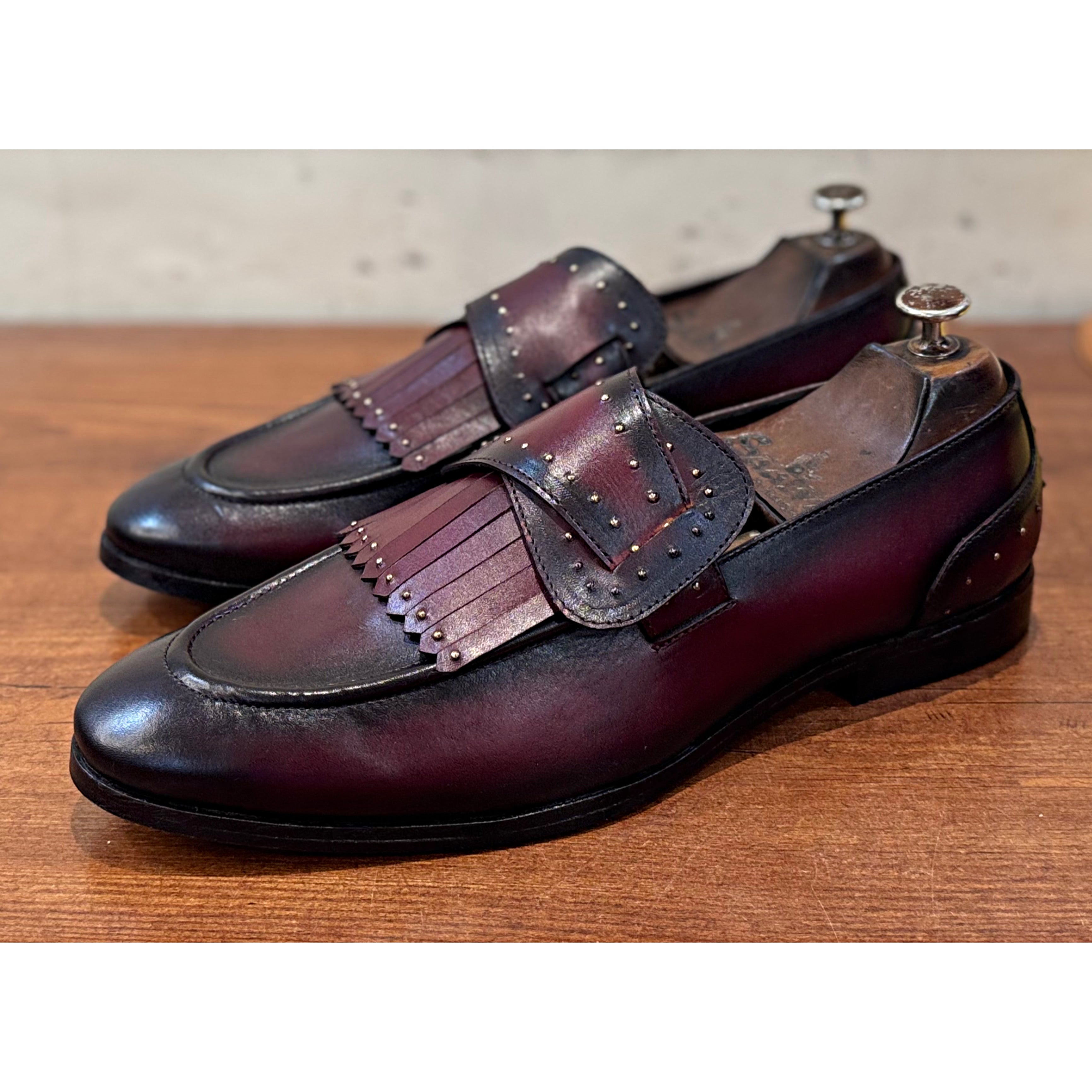 Butterfly Loafers with Bajri Bordo