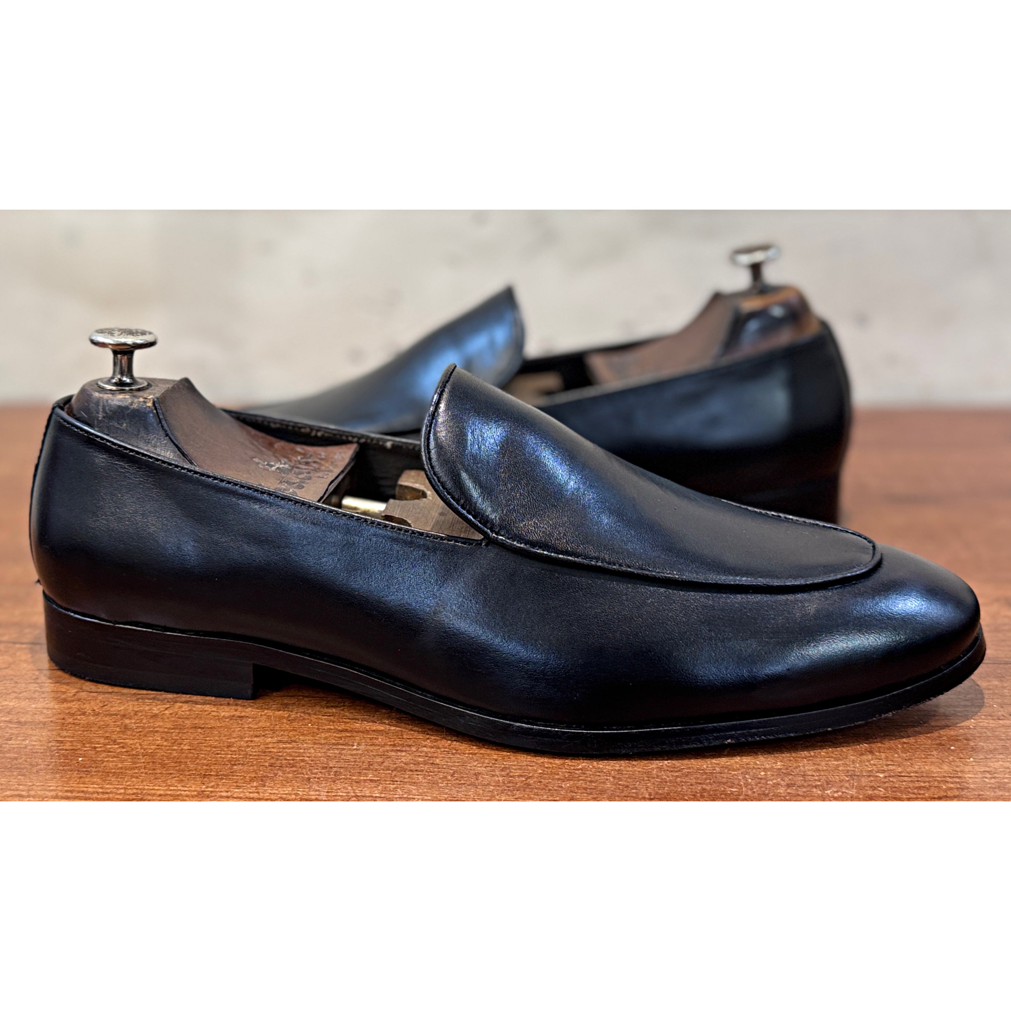 The Milano Black Leather Loafers