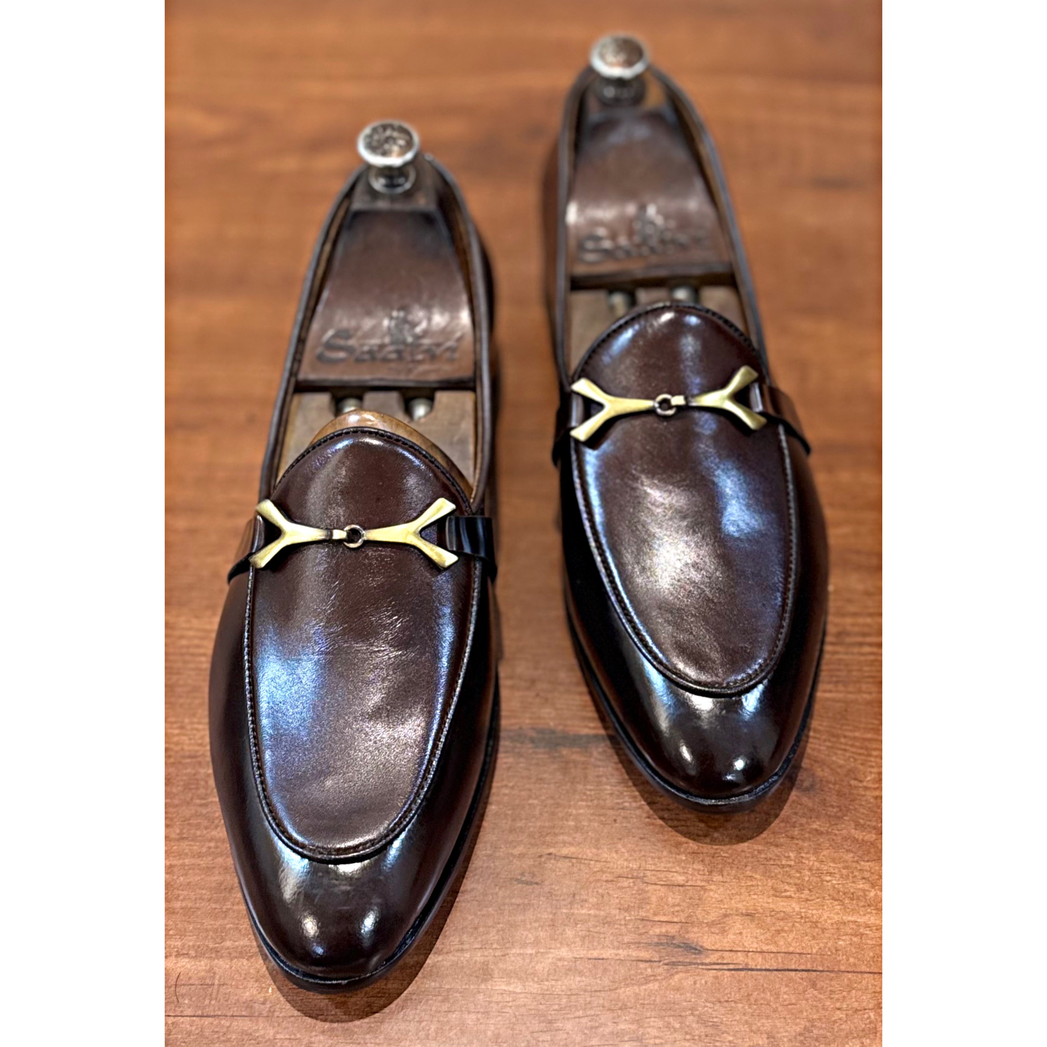 Brown Loafers With Buckle