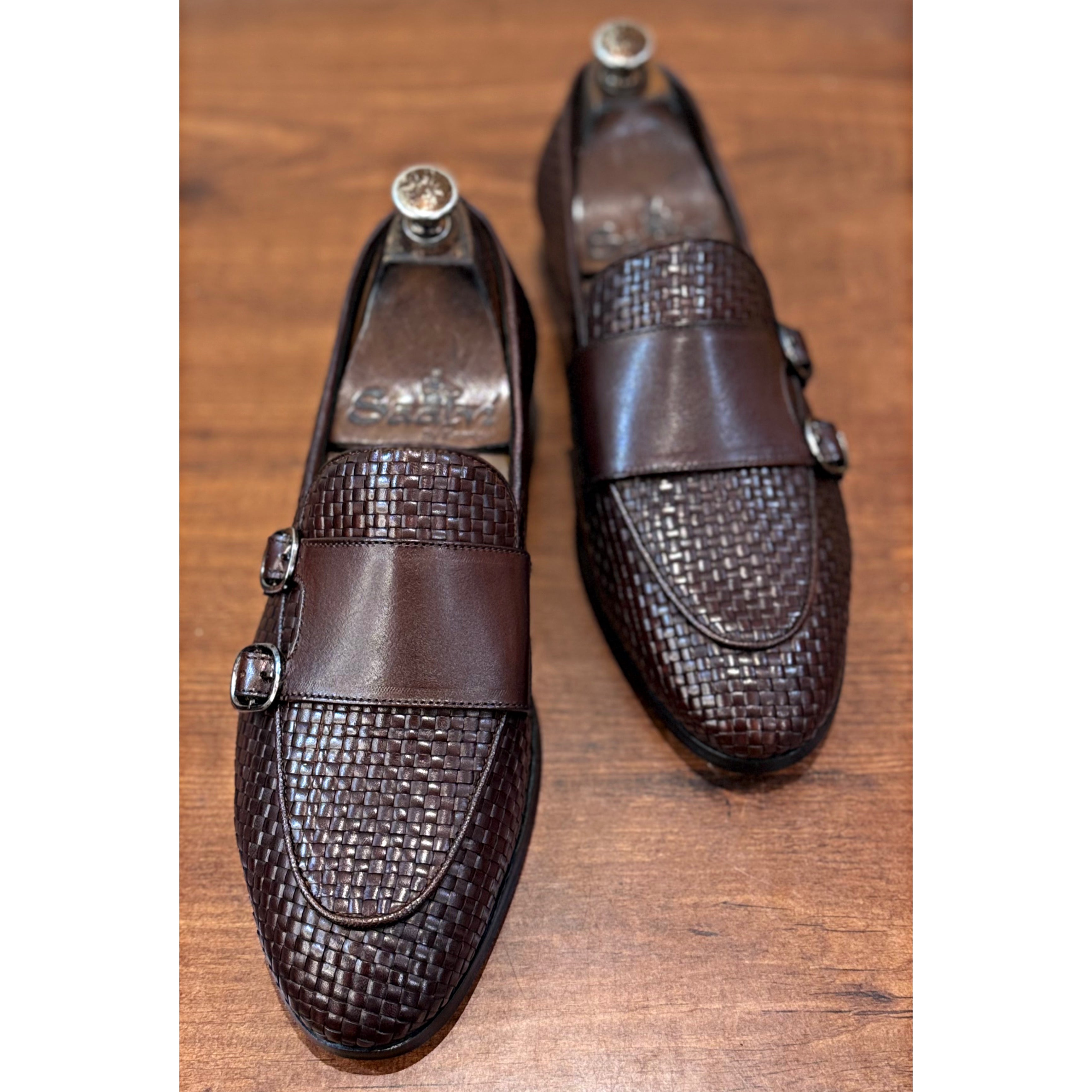 Double Monk Strap Loafers Brn