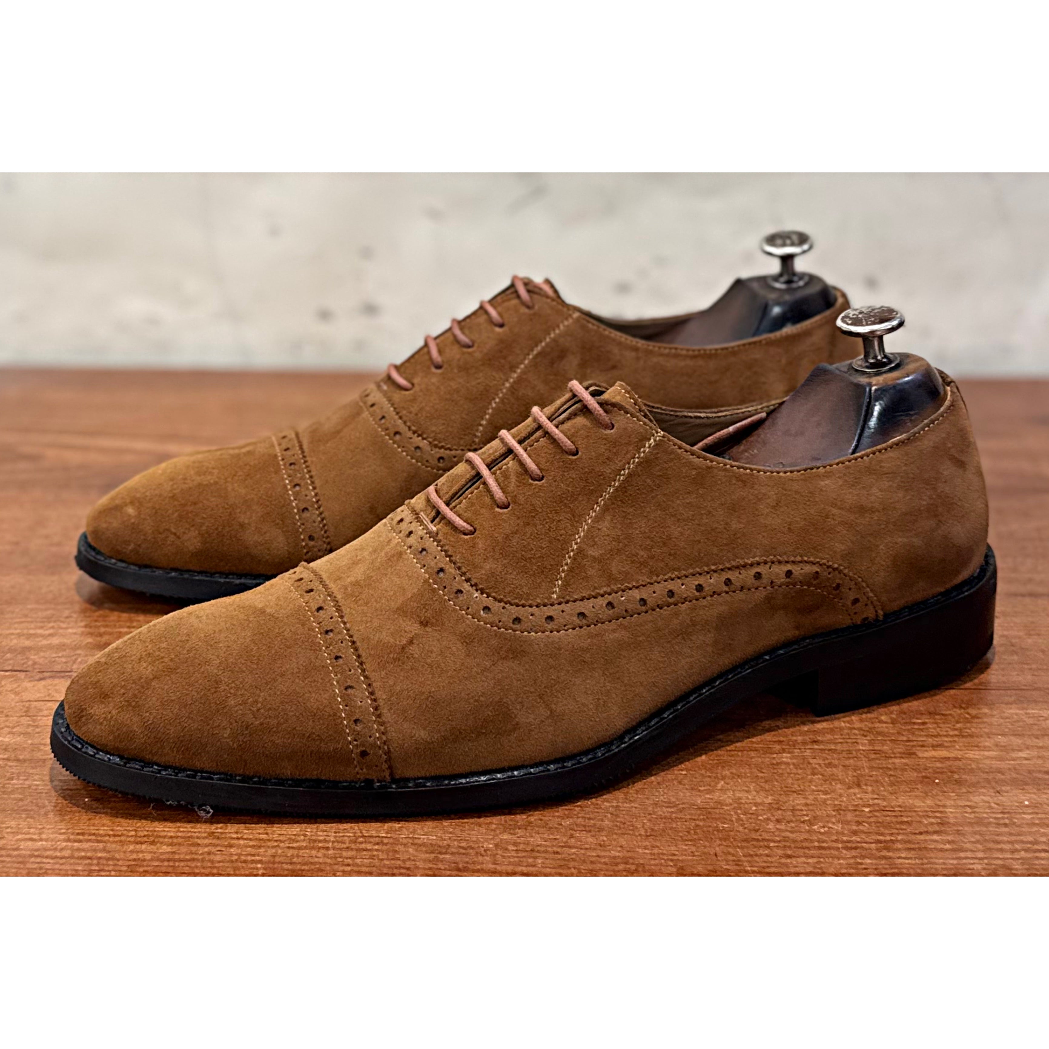 Chestnut Suede Cap-Toe Oxford