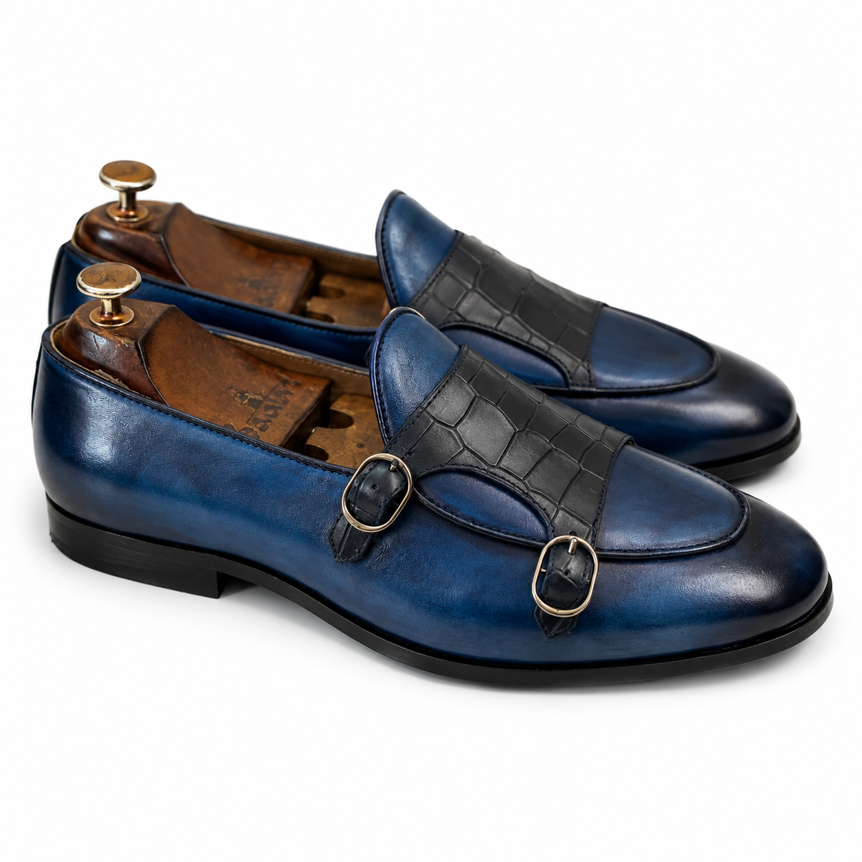 Sapphire Monarch Double Monk Loafers