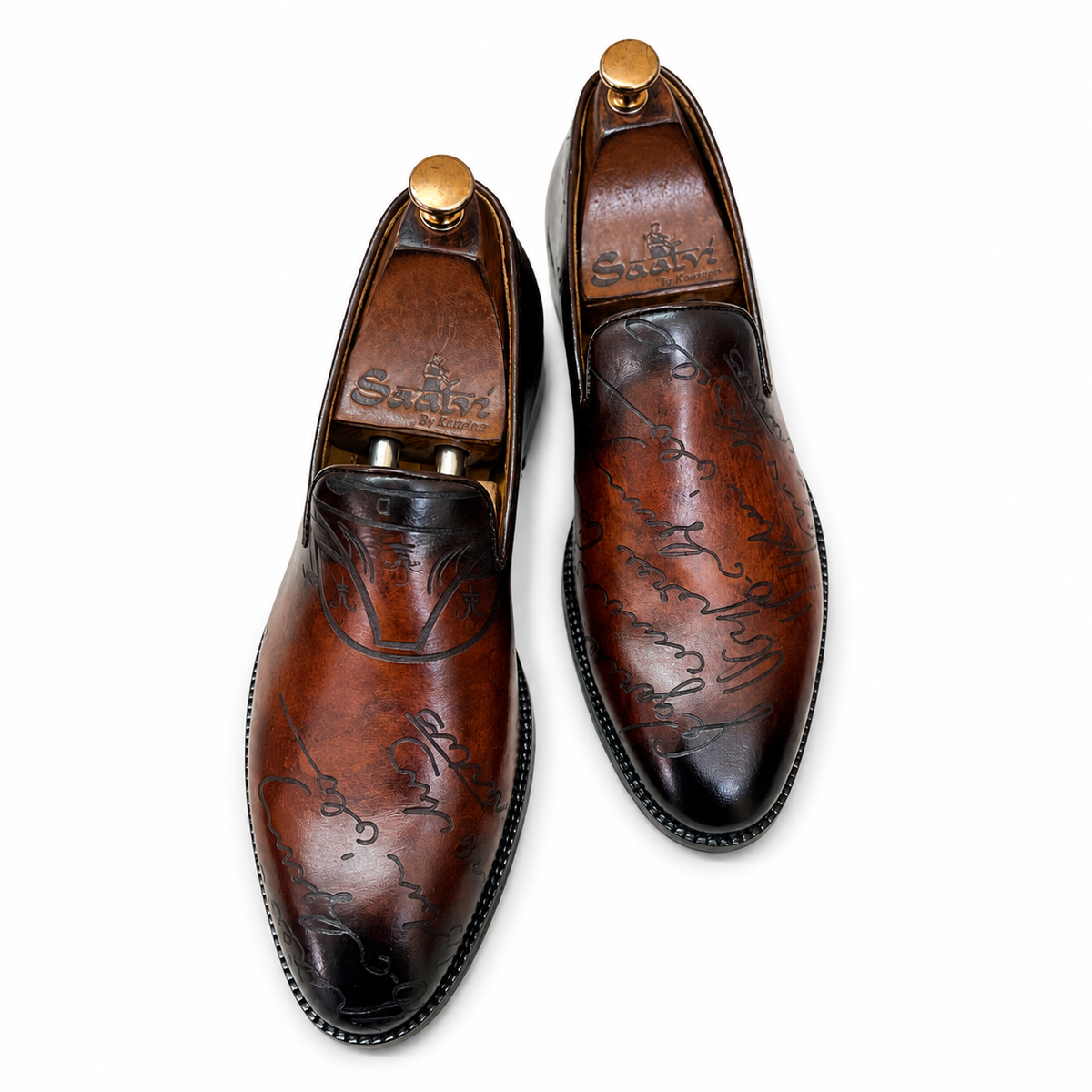 The Firenze Script Patina Loafers