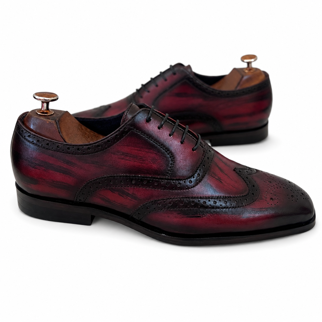 Crimson Eclipse Wingtip Oxfords