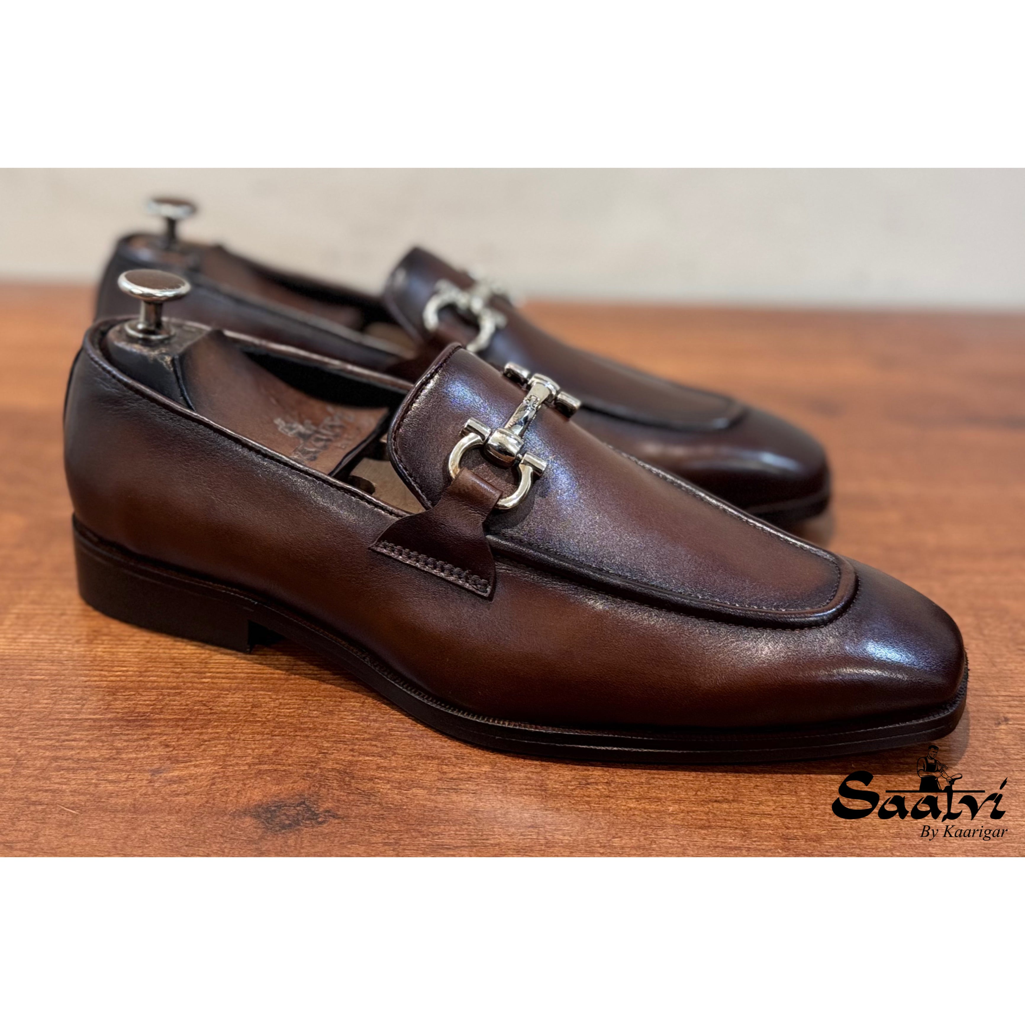 Brown Horsebit Loafers H