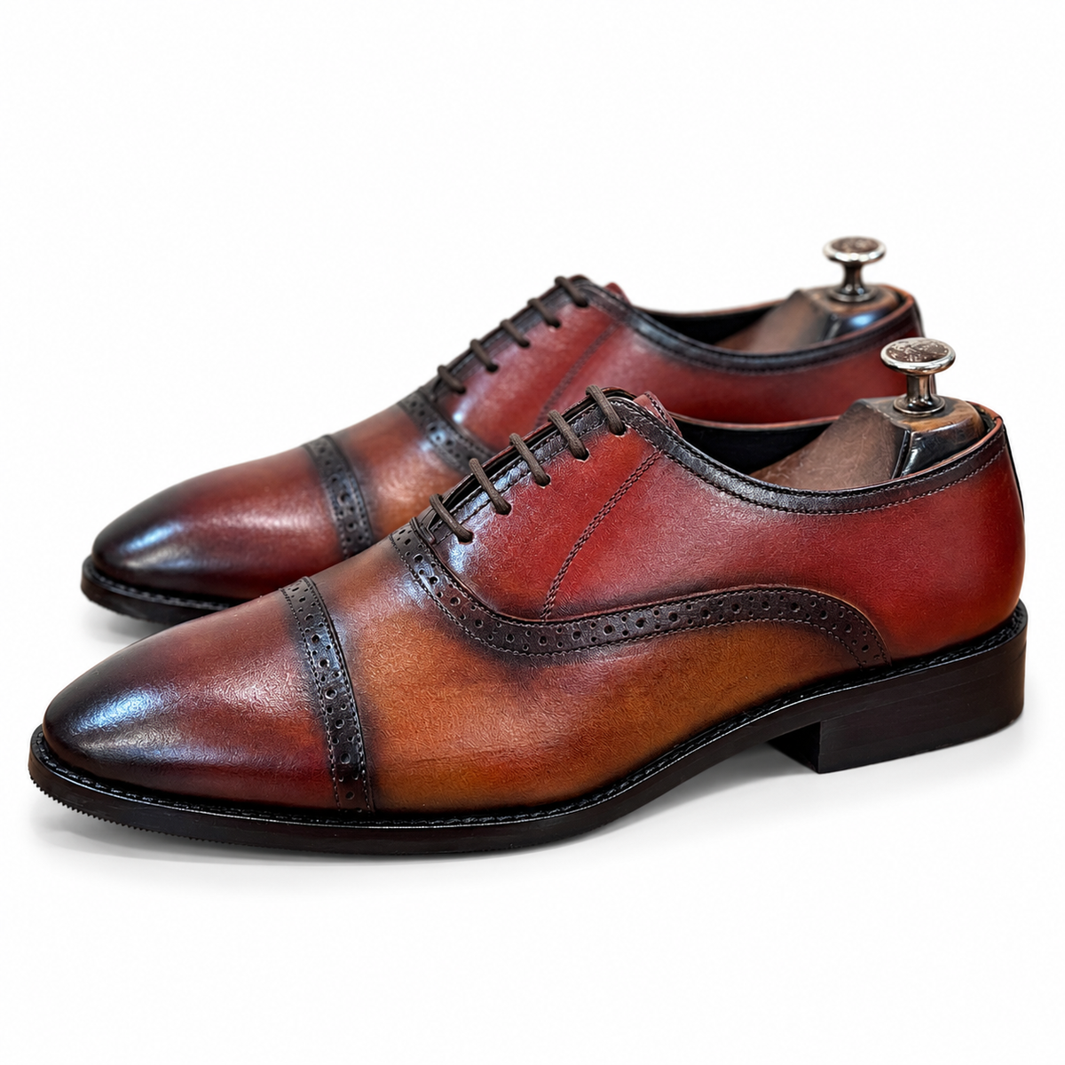Imperial Cognac Cap Toe Oxfords