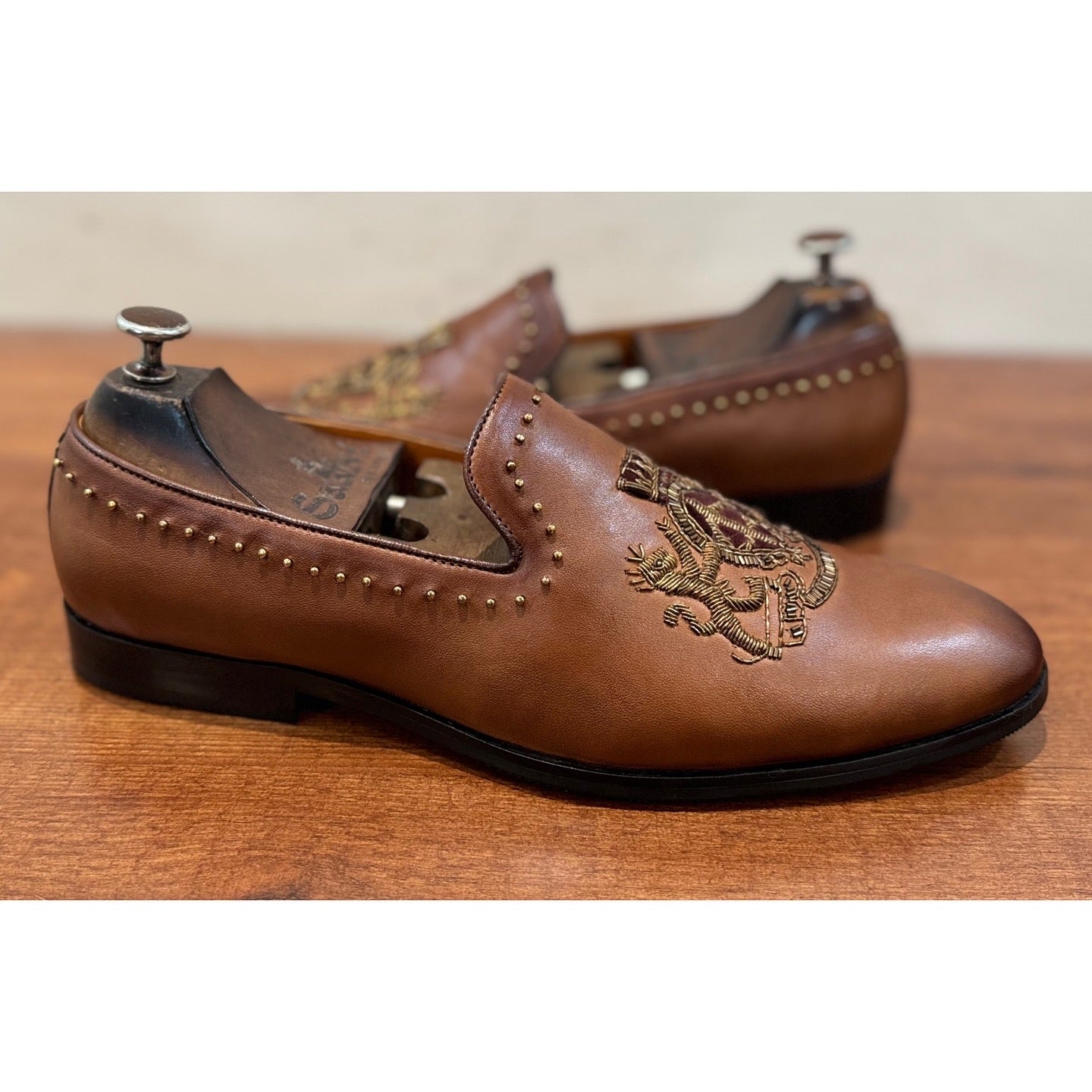 Royal Hand Zardosi Slipon - Bajri