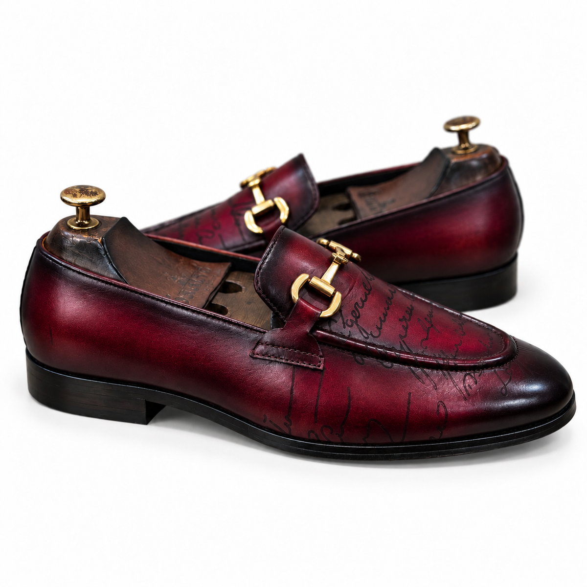 Bordeaux Élégance Horsebit Loafers