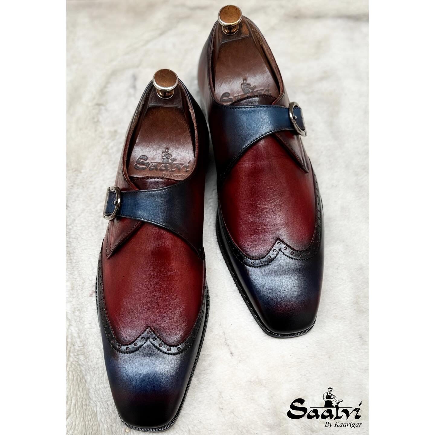 Single Monk Strap Hand Patina