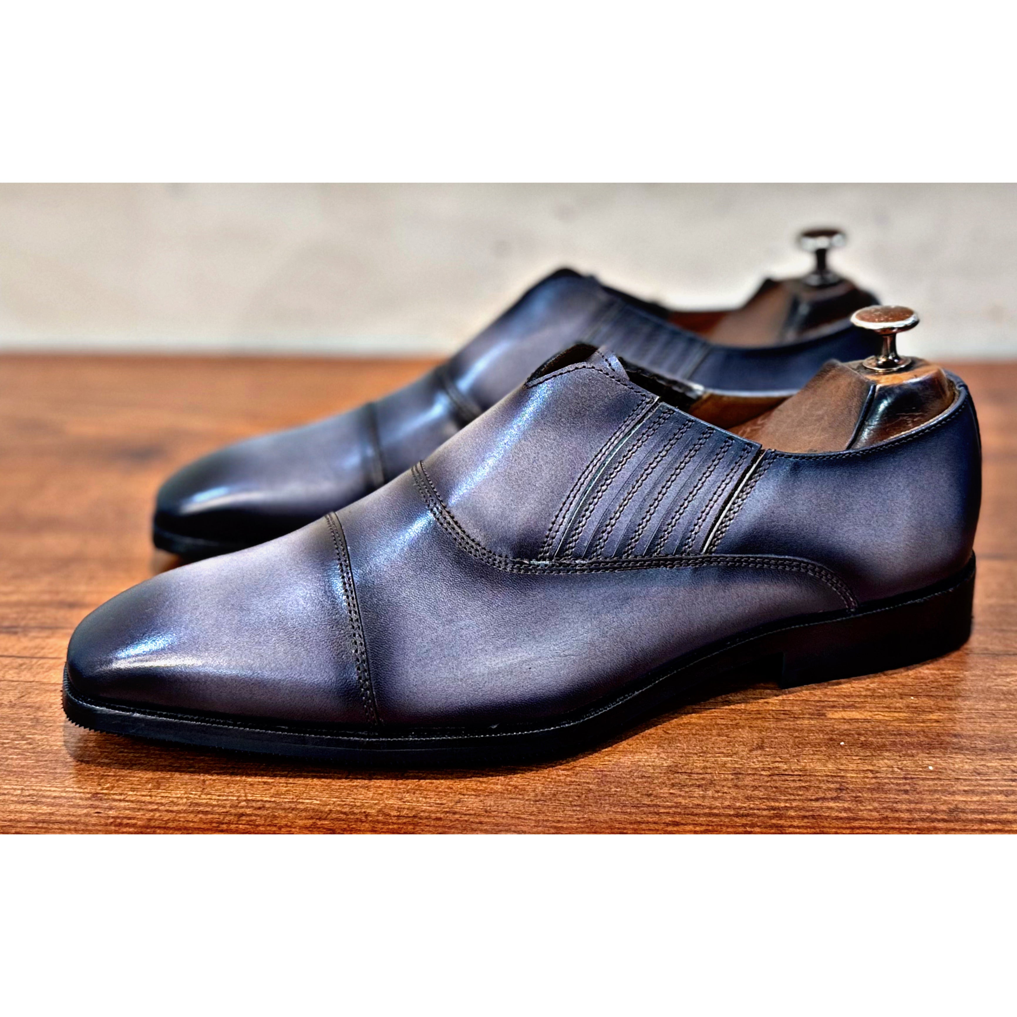 Grey Hand Patina Loafers Italia