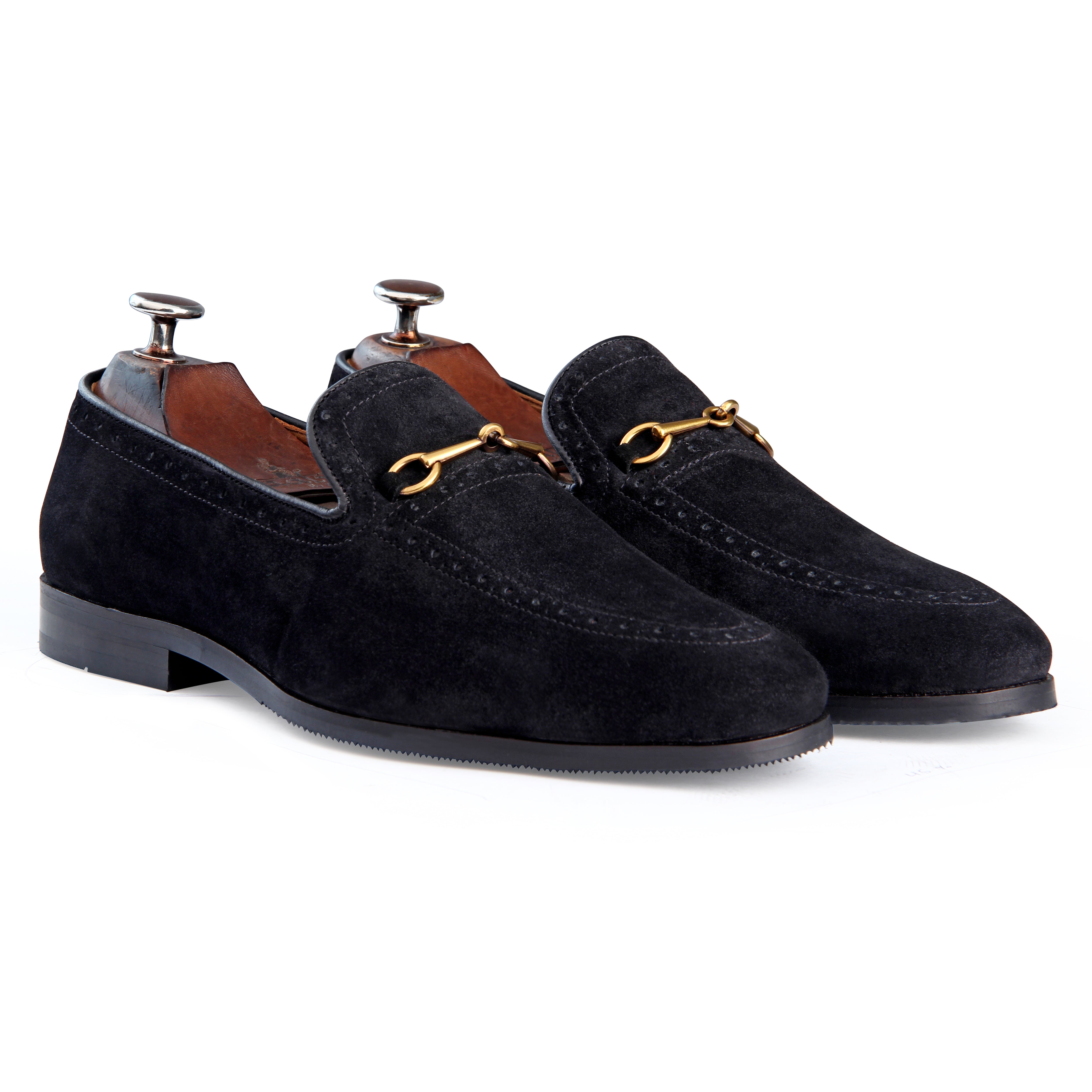 Semi Brogue Loafers Suede