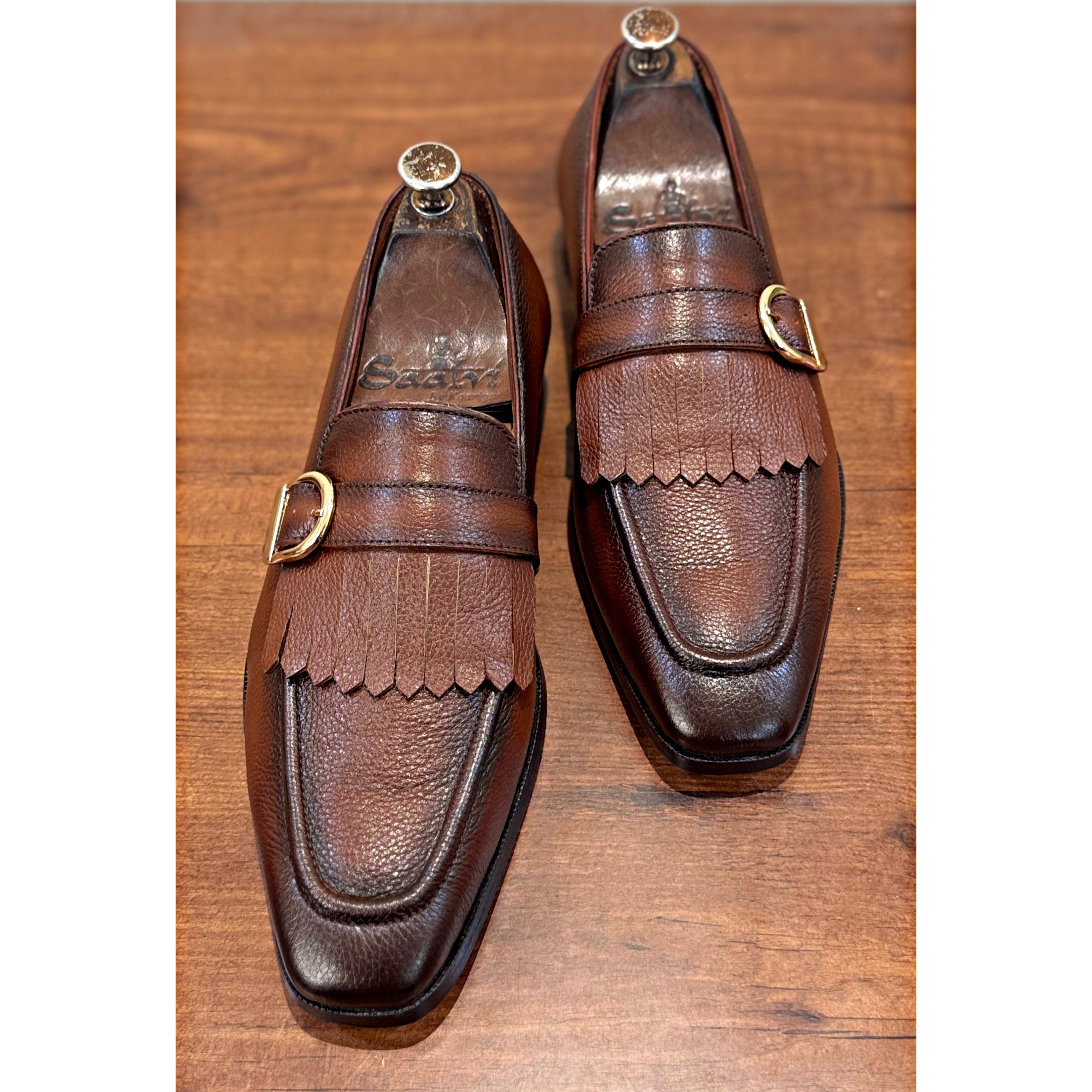 Tan Loafers with Fringe Ndm