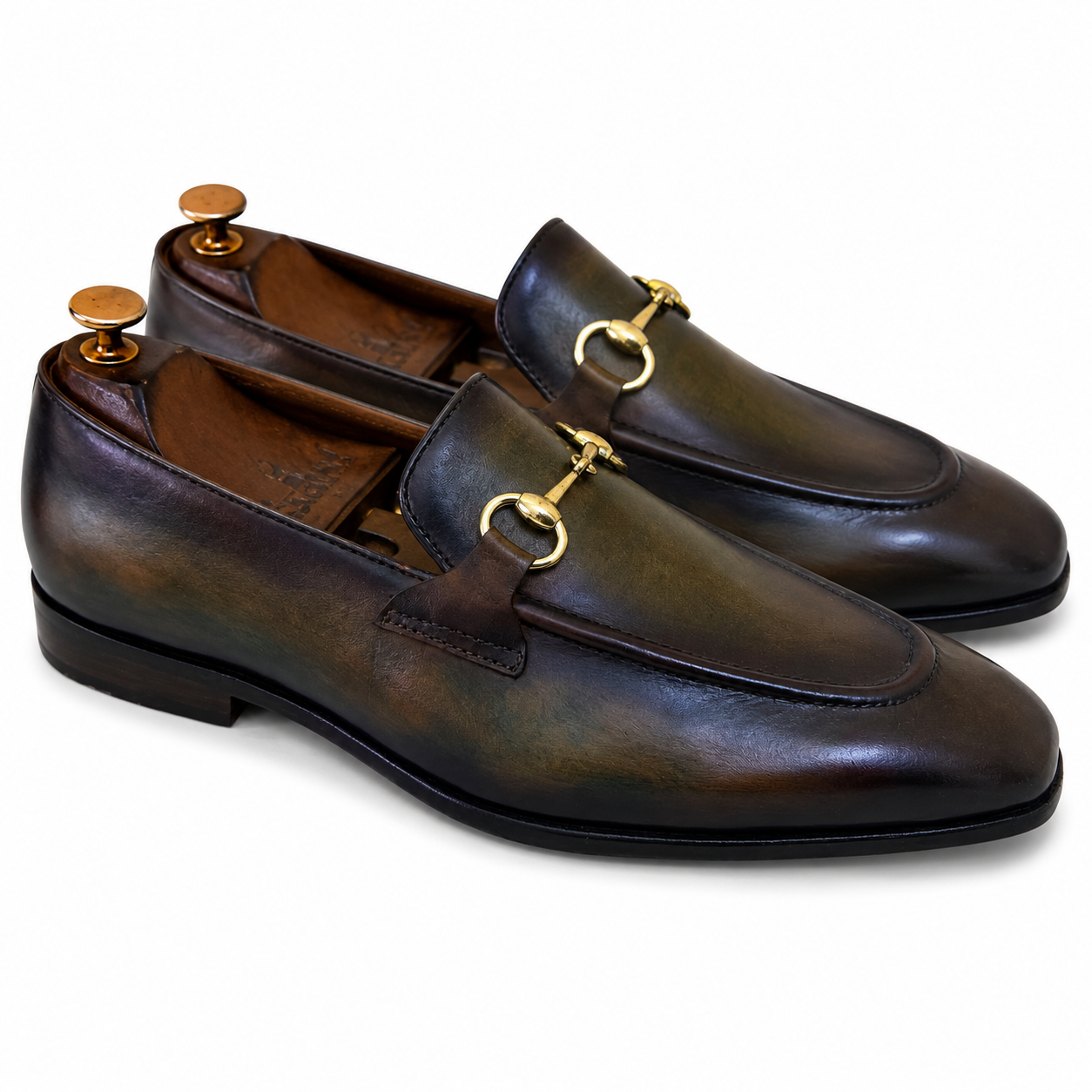 Horsebit Loafers T Hand Patina Olive
