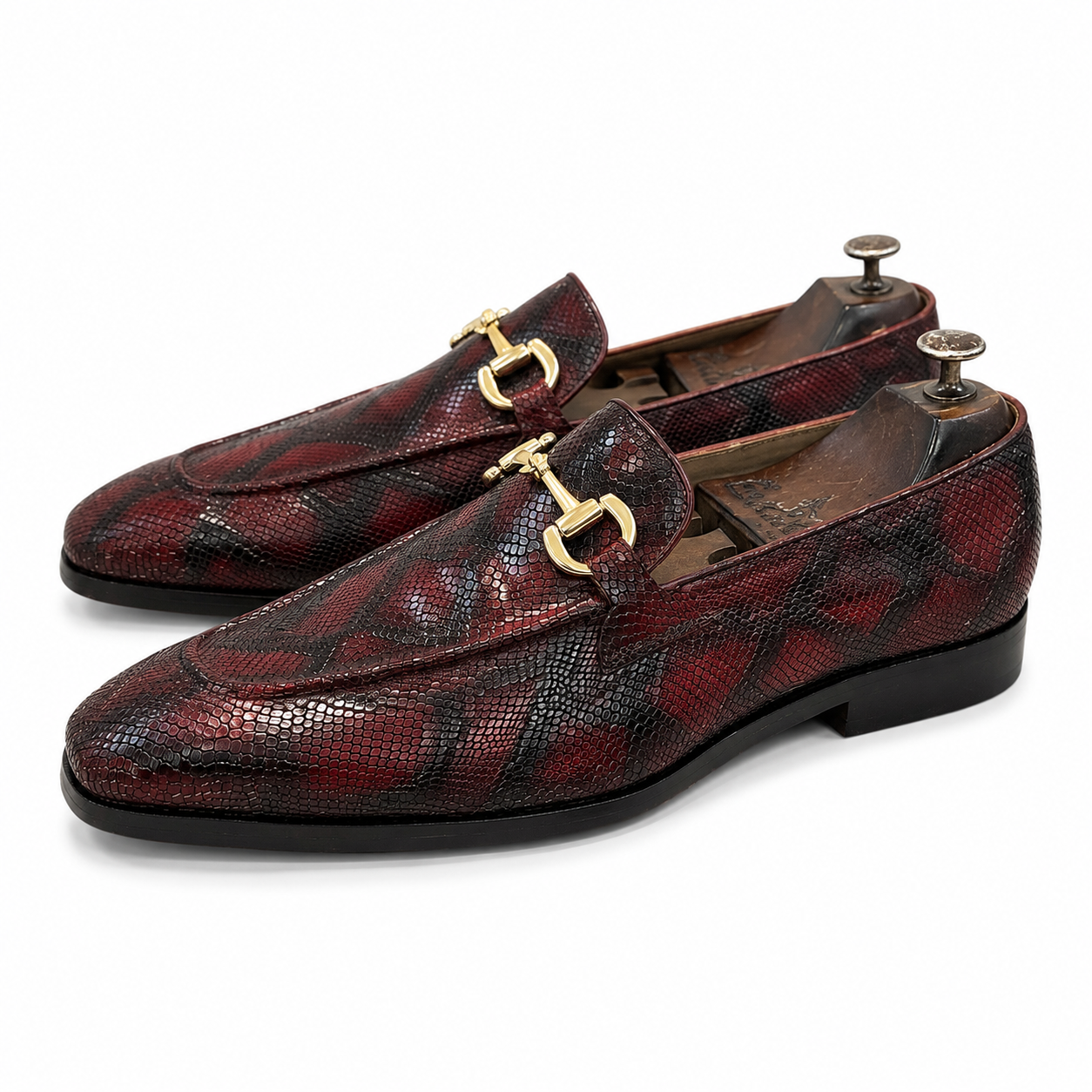 Crimson Python Horsebit Loafer