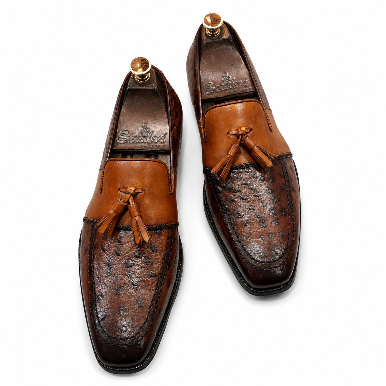 Imperial Ostrich Tassel Loafers
