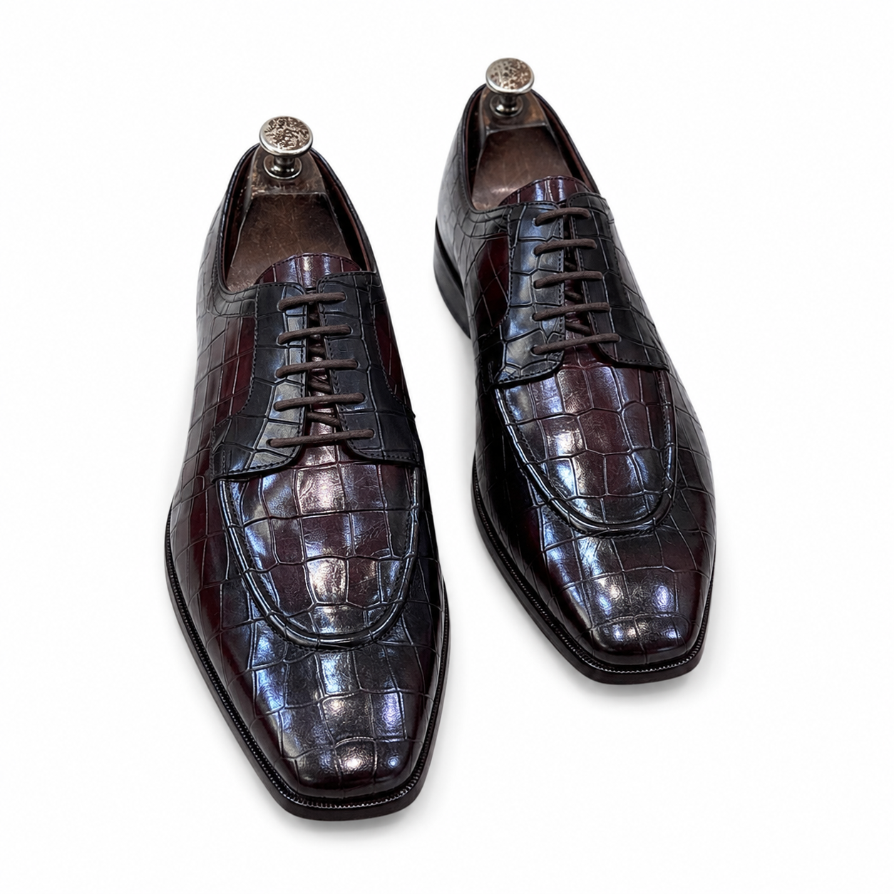 Imperial Bordeaux Croco Derby