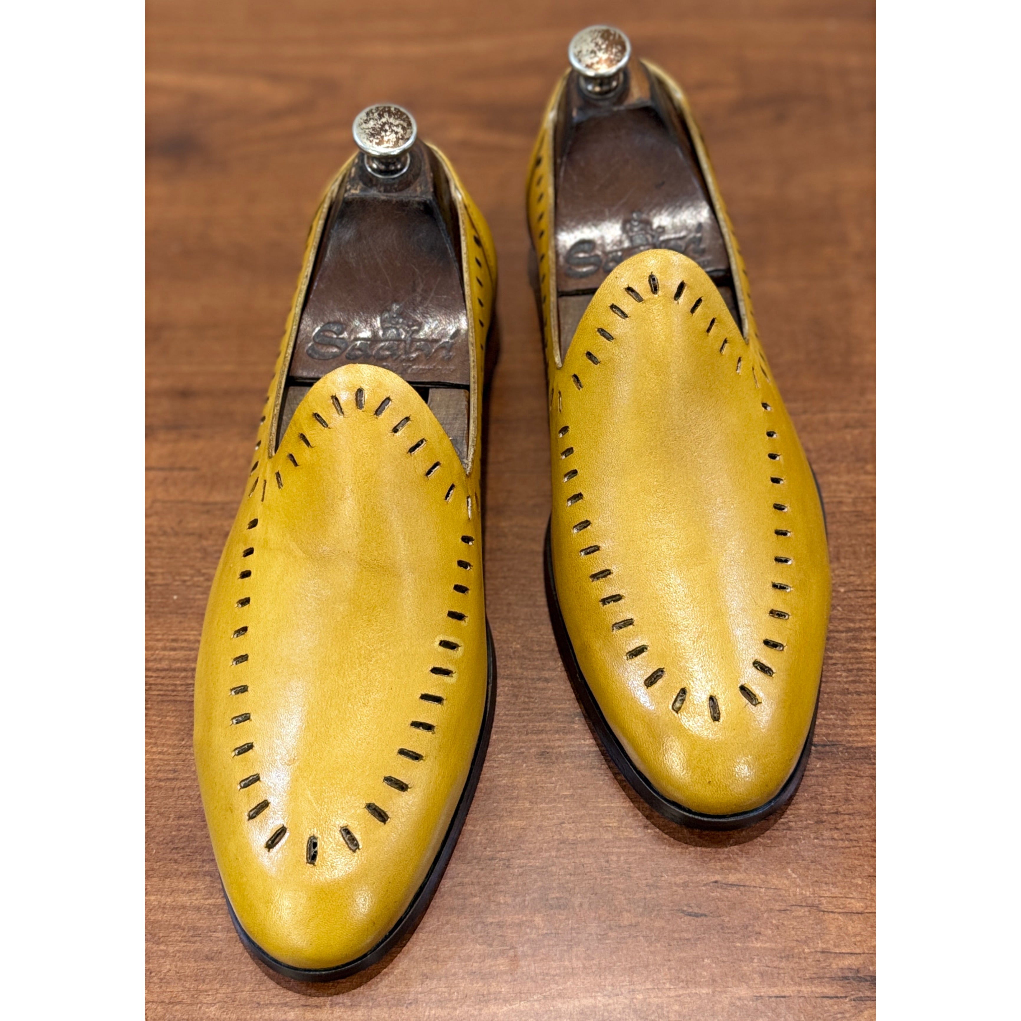 Sorrento Cutwork Belgian Loafers – Curry Saffron