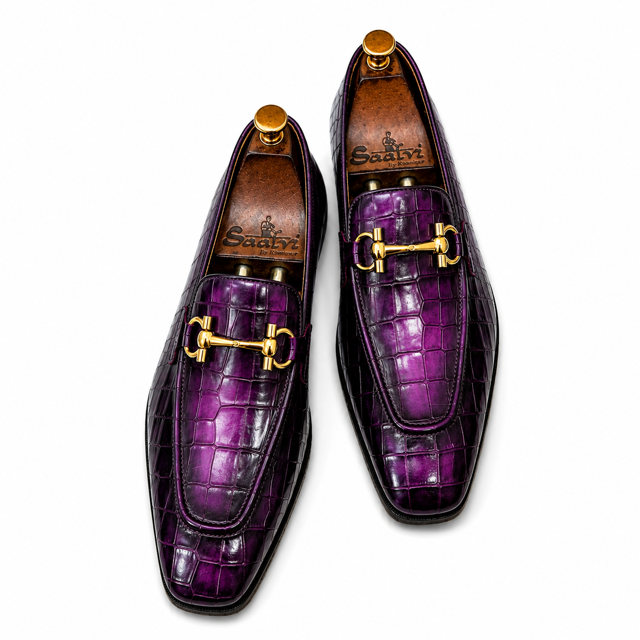 The Imperial Amethyst Croco Horsebit Loafer