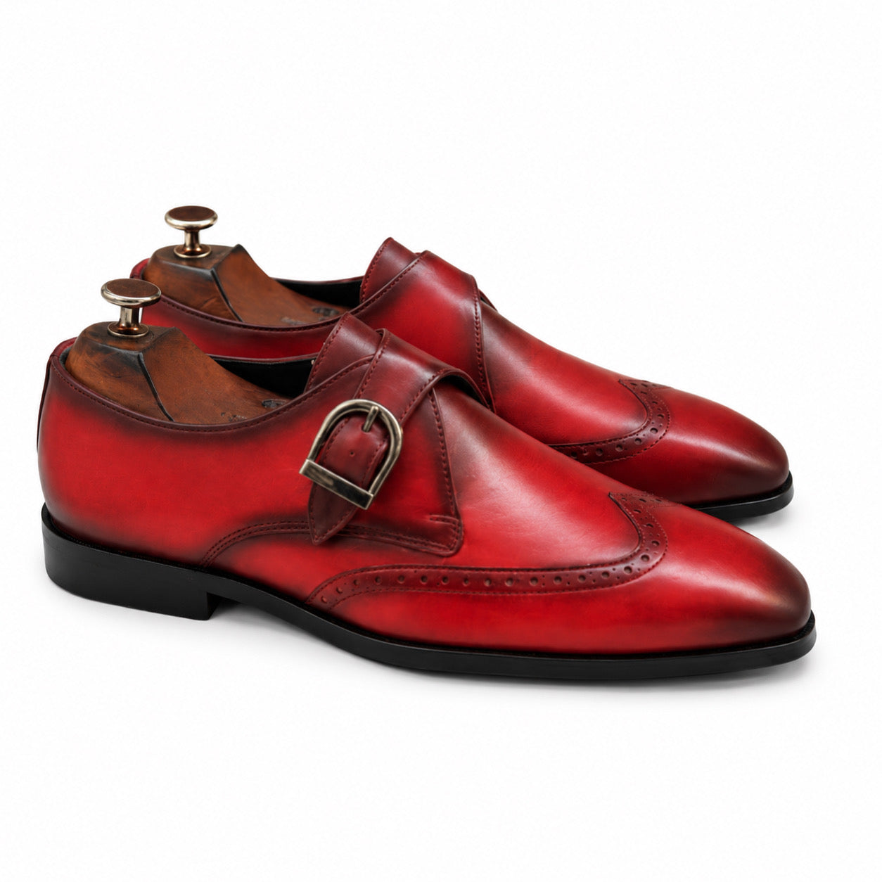 Crimson Monarch Single Monk Straps