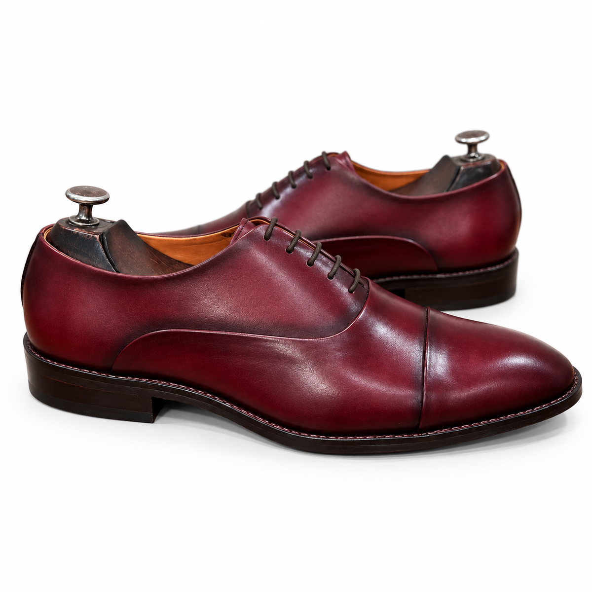 The Windsor Wholecut Oxford – Burgundy Patina