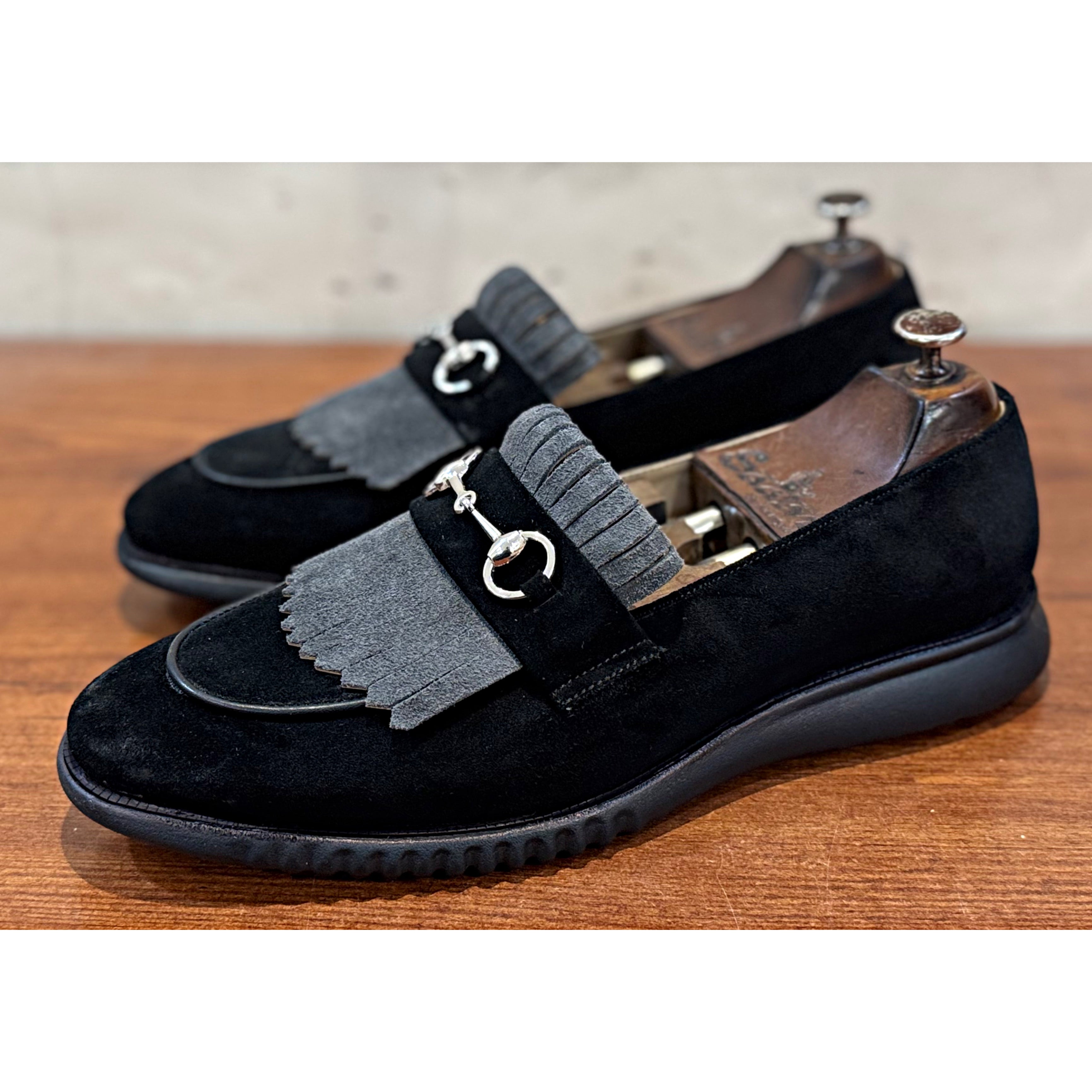 Black Combi Horsebit Loafers Light Weight