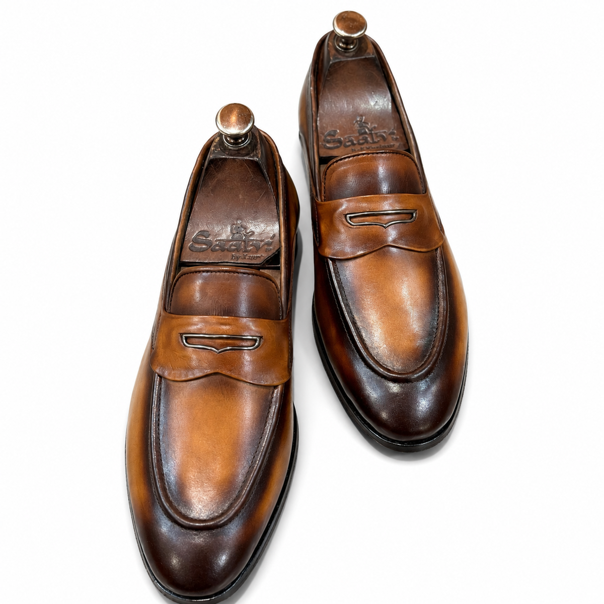 Penny Loafers With Saddle Handfinished