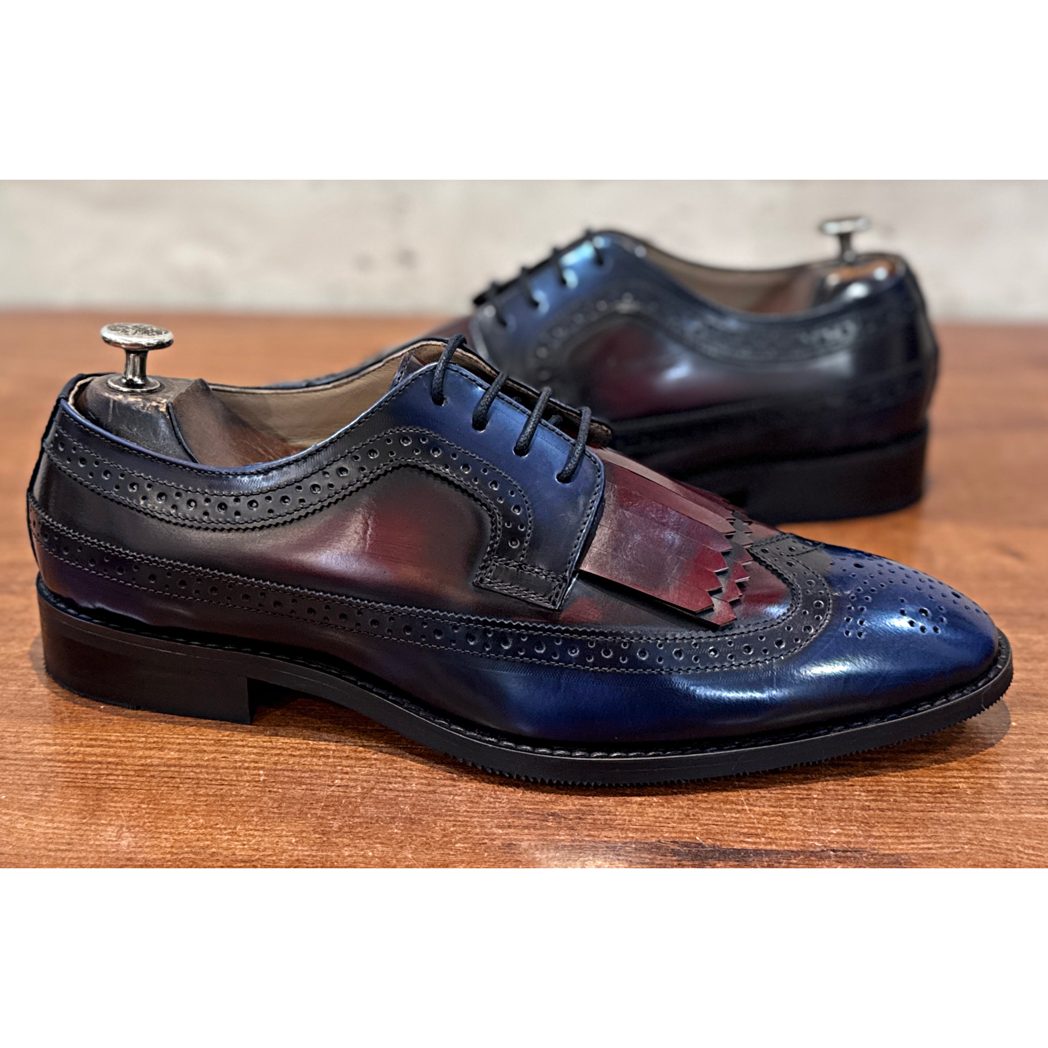Midnight Royale Kiltie Brogue Derby Shoes
