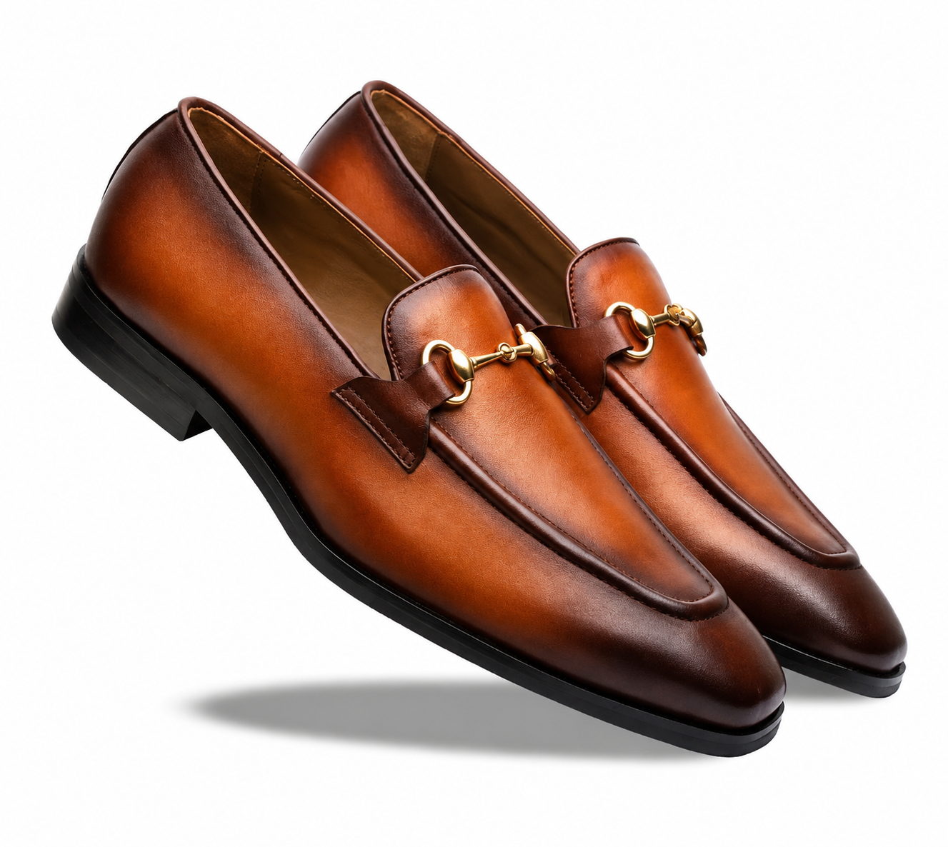 The Firenze Cognac Horsebit Loafers
