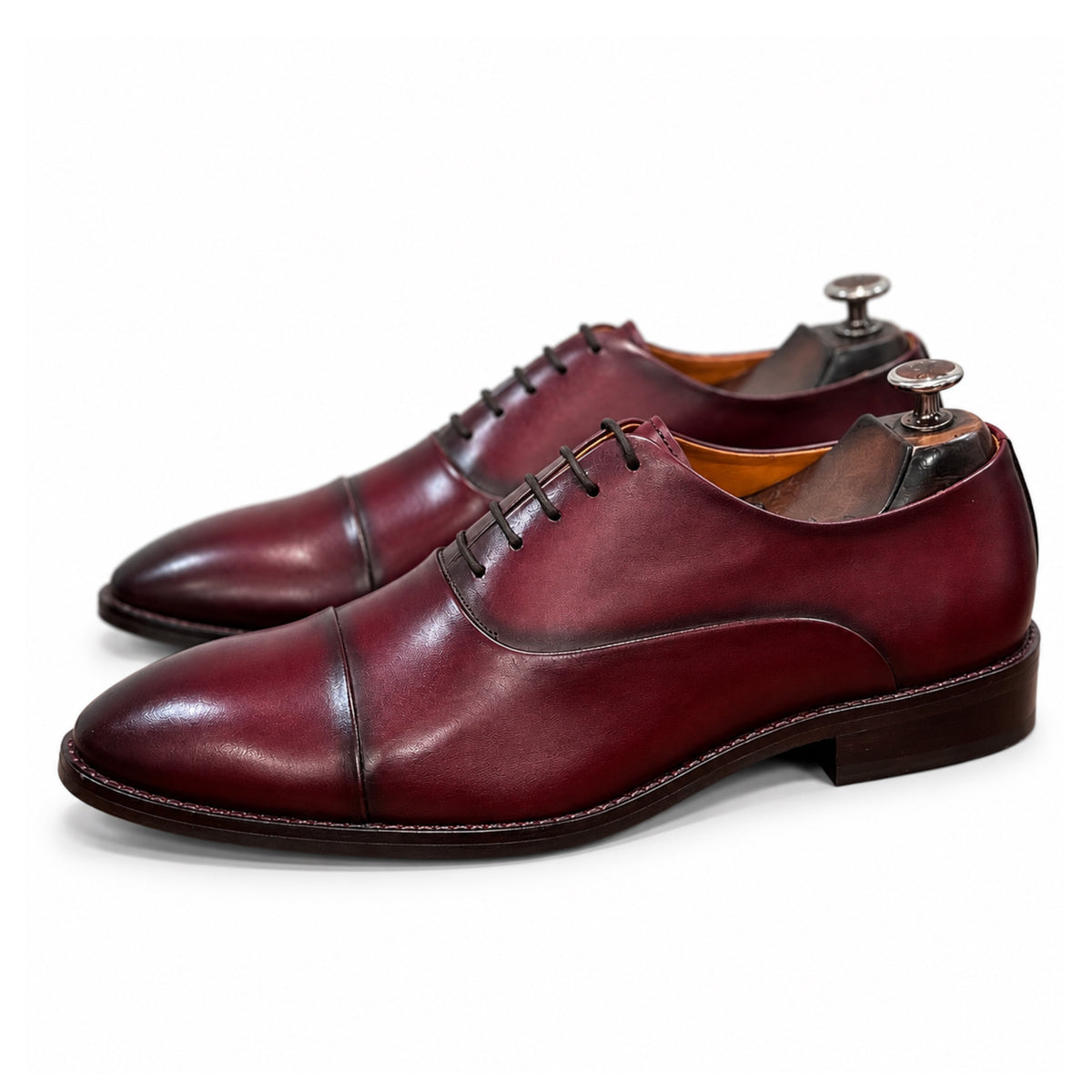 The Windsor Wholecut Oxford – Burgundy Patina
