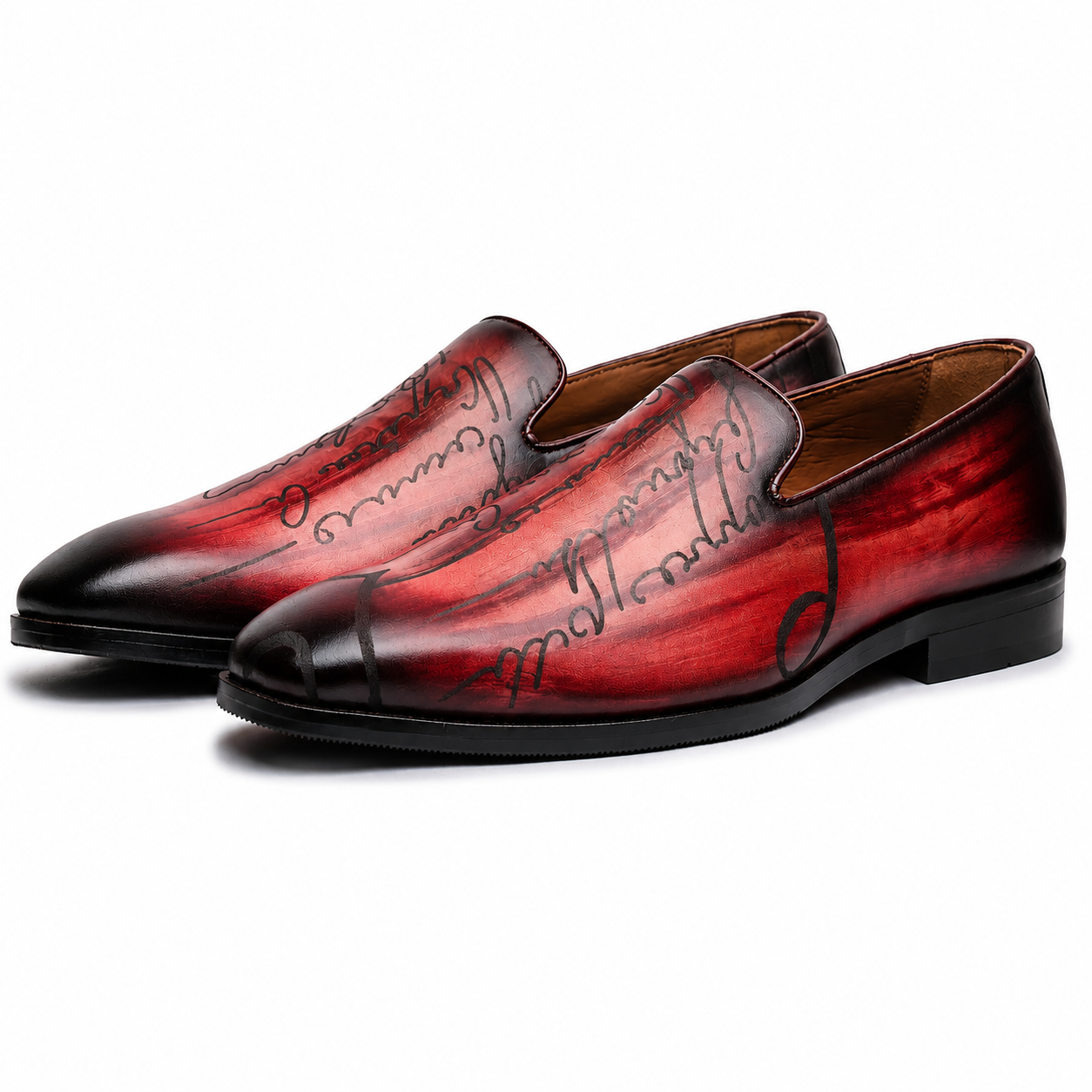 Crimson Scriptor Loafers